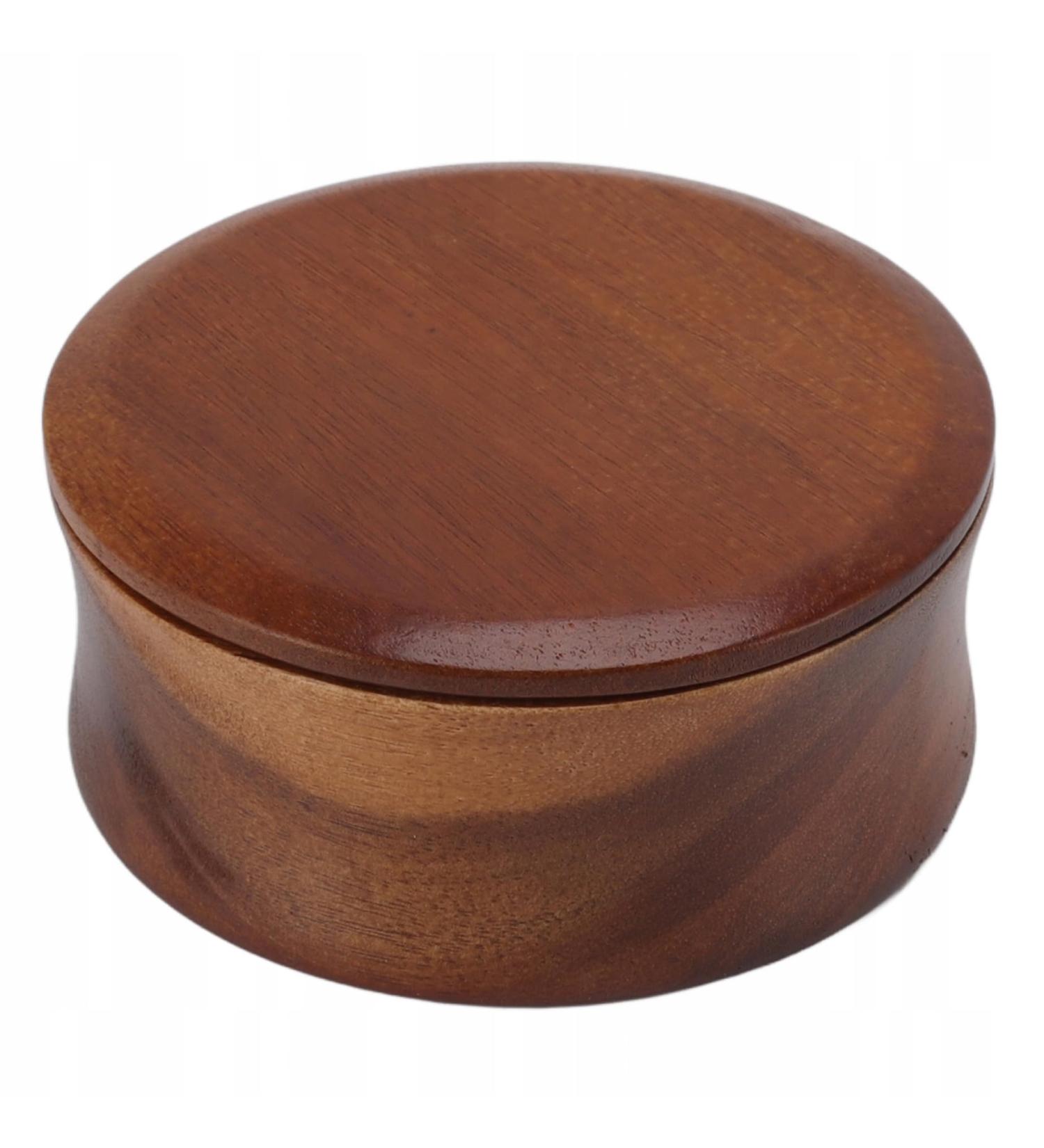 Premium Wooden Shaving Soap Bowl - 4.5x2.2 Inch with Lid | Ideal for Easy Lather & Wet Shaving | Perfect Gift for Men - Buy Online on SooperMarket.com
