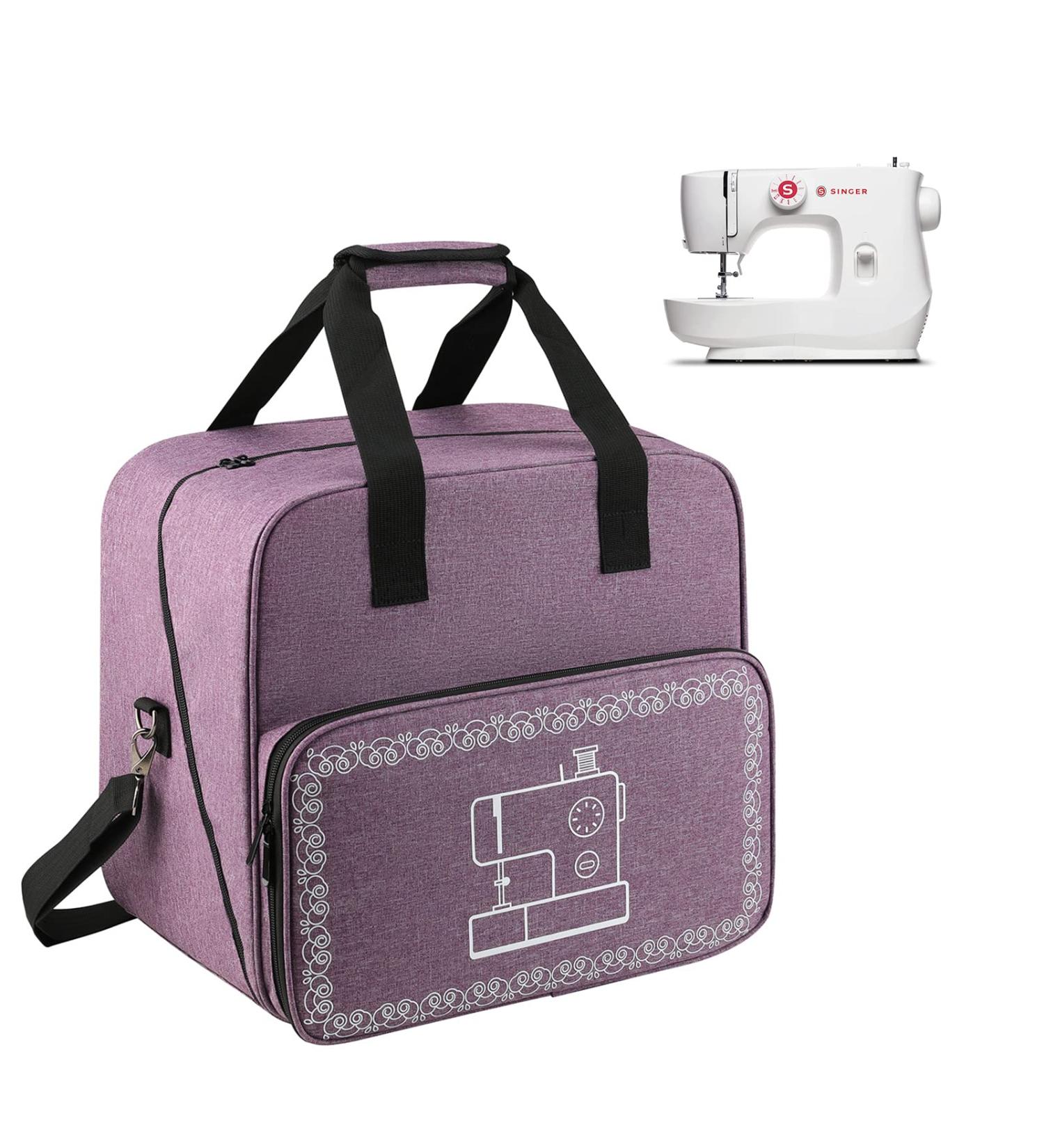 WITSTEP Sewing Machine Case Portable Travel Tote Bag for Singer/KPCB Mini Machine & Accessories in Purple with Adjustable Strap & Pockets - Buy Online on SooperMarket.com