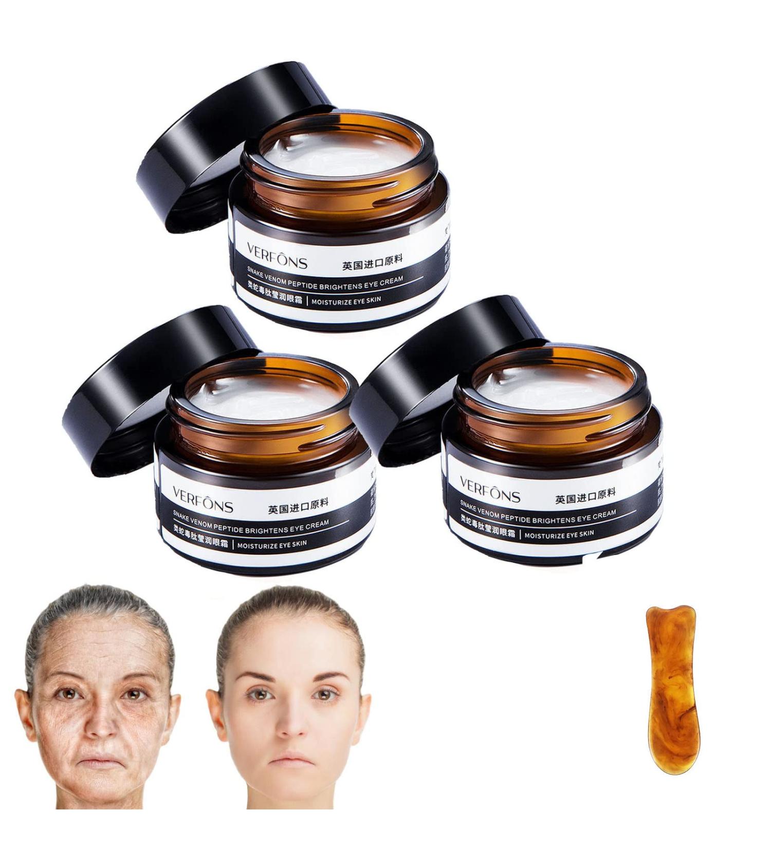 Verfons Firming Eye Cream with Snake Venom Peptide - Anti-Wrinkle, Temporary Firming, and Skin Tightening Formula (3PCS) - Buy Online on SooperMarket.com