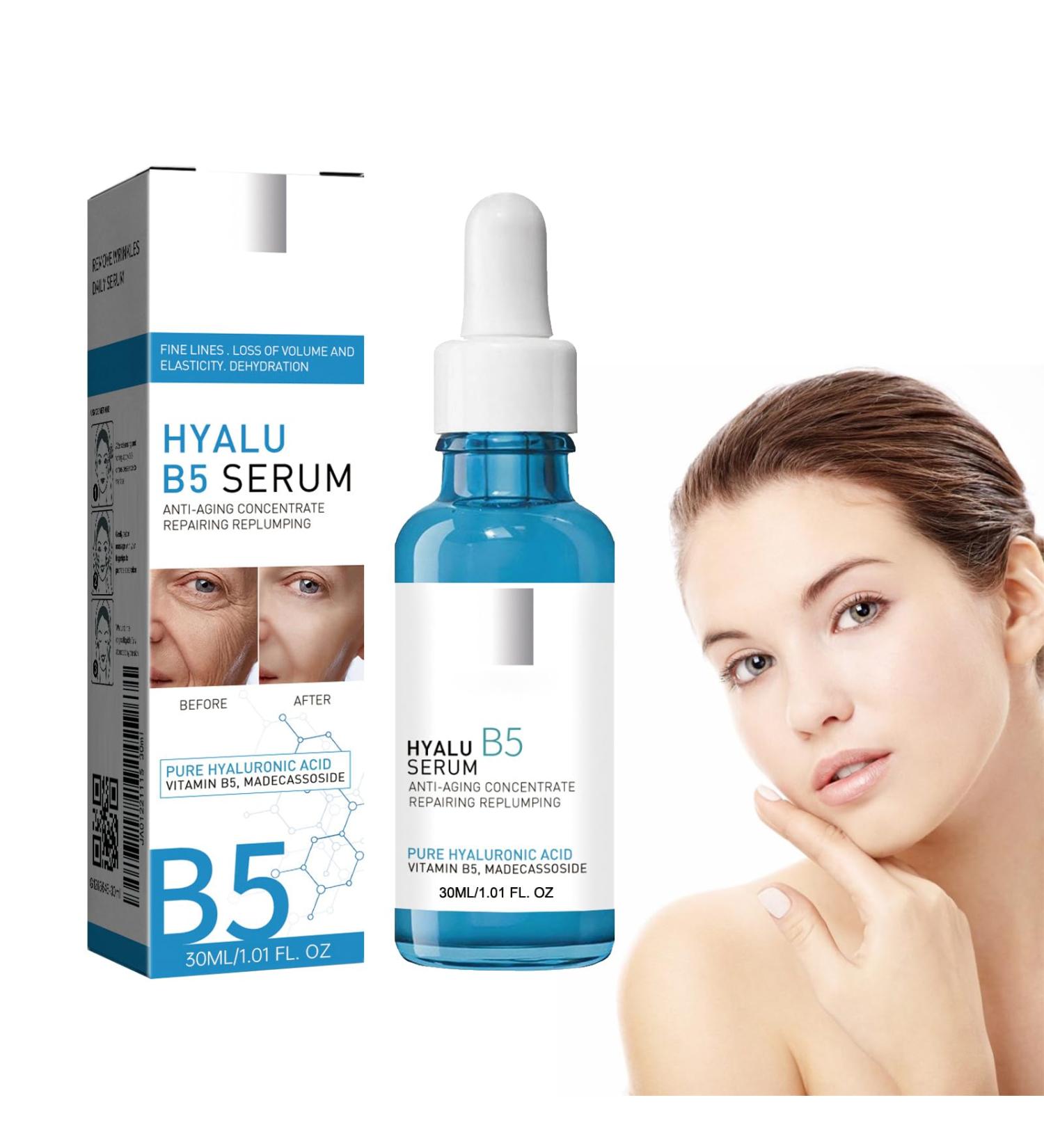 Hyalu B5 Serum Hyaluronic Acid B5 Serum Anti Aging Serum Face Serum Concentrate Hyaluronic Acid Serum for Face - Anti Aging Instant Face Firming & Plumping Face Fade Fine Lines 30ml - Buy Online on SooperMarket.com