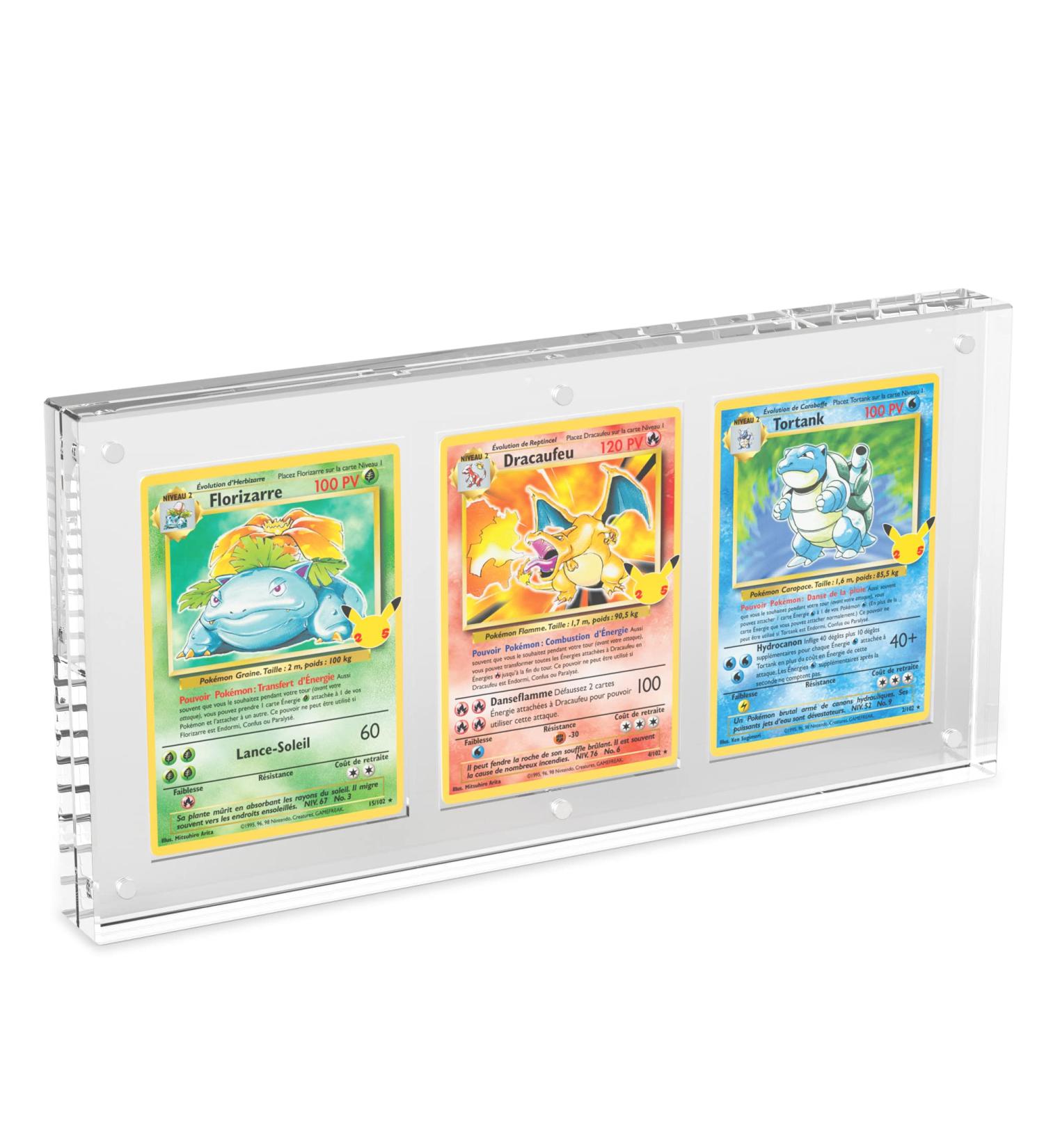 Wildnut Transparent Card Display Case - 35PT Acrylic TCG Triple Card Stand for Standard Comics, Sports, and Baseball Cards (20mm) - Buy Online on SooperMarket.com
