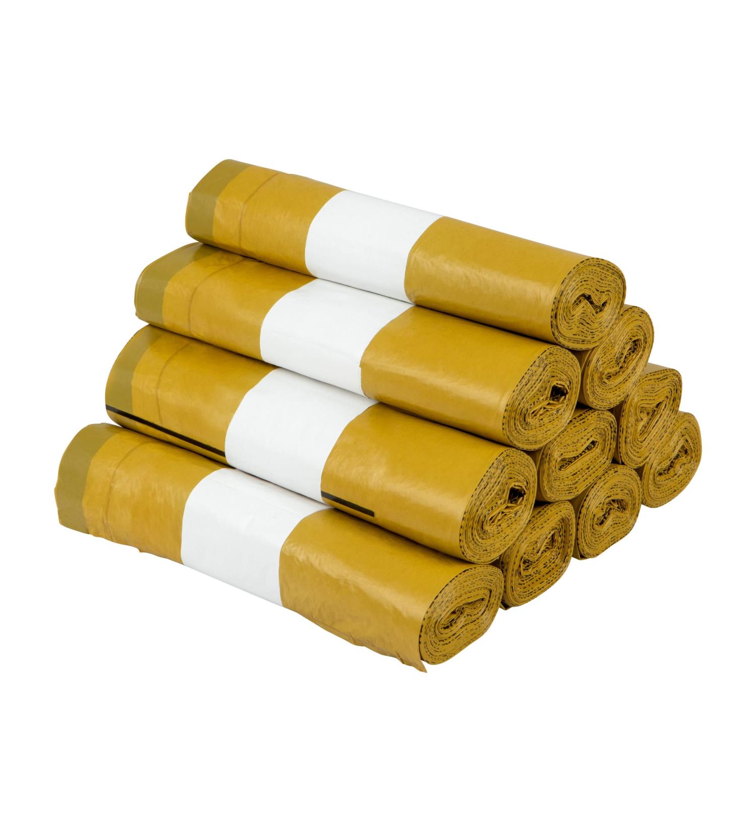 Extra Strong Yellow Recycling Bags 27 | 90 Liters | DSD Compliant | Heavy-Duty Waste Bags - 10 Pack - Buy Online on SooperMarket.com