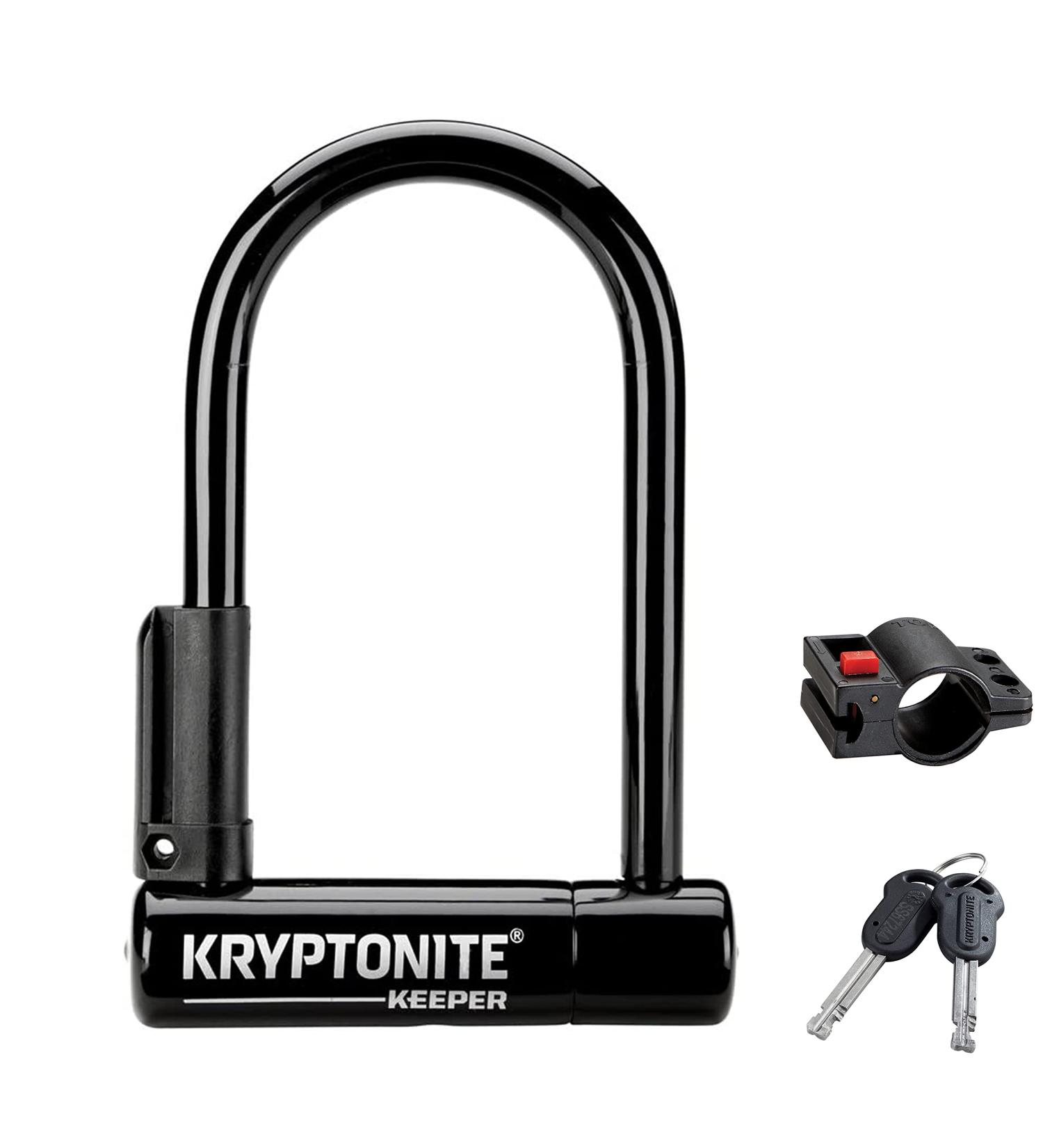 Kryptonite Keeper Mini-6 Bicycle Lock - Compact & Secure 8.3x15.2cm Black | International Shipping Available - Buy Online on SooperMarket.com