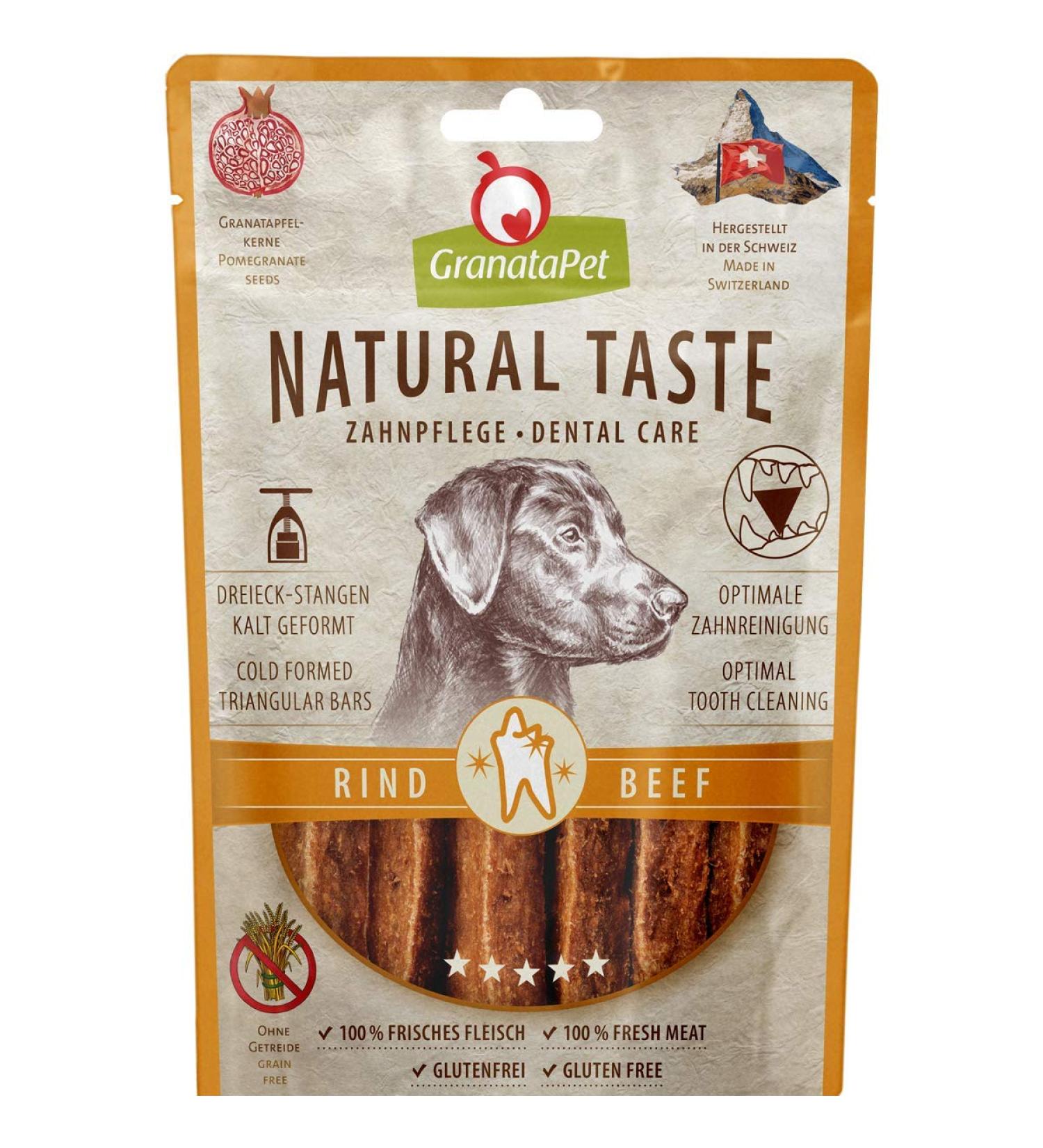 Granapet Noble Beef Dental Care Dog Snacks - Natural Sugar-Free & Cereal-Free Treats 70g - Optimal Reward for Your Dog - Buy Online on SooperMarket.com