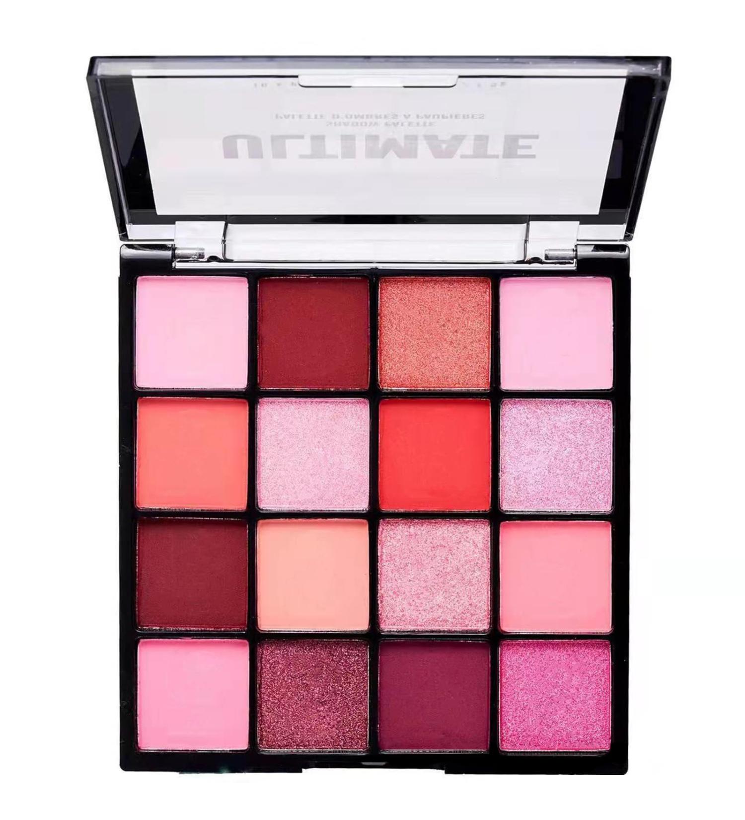 Pink Red Eyeshadow Palette - 16 Color Glitter Matte Eye Shadow for Women | Long Lasting, Highly Pigmented, Waterproof - Blendable Eye Makeup Palette (03 Pink Beauty) - Buy Online on SooperMarket.com