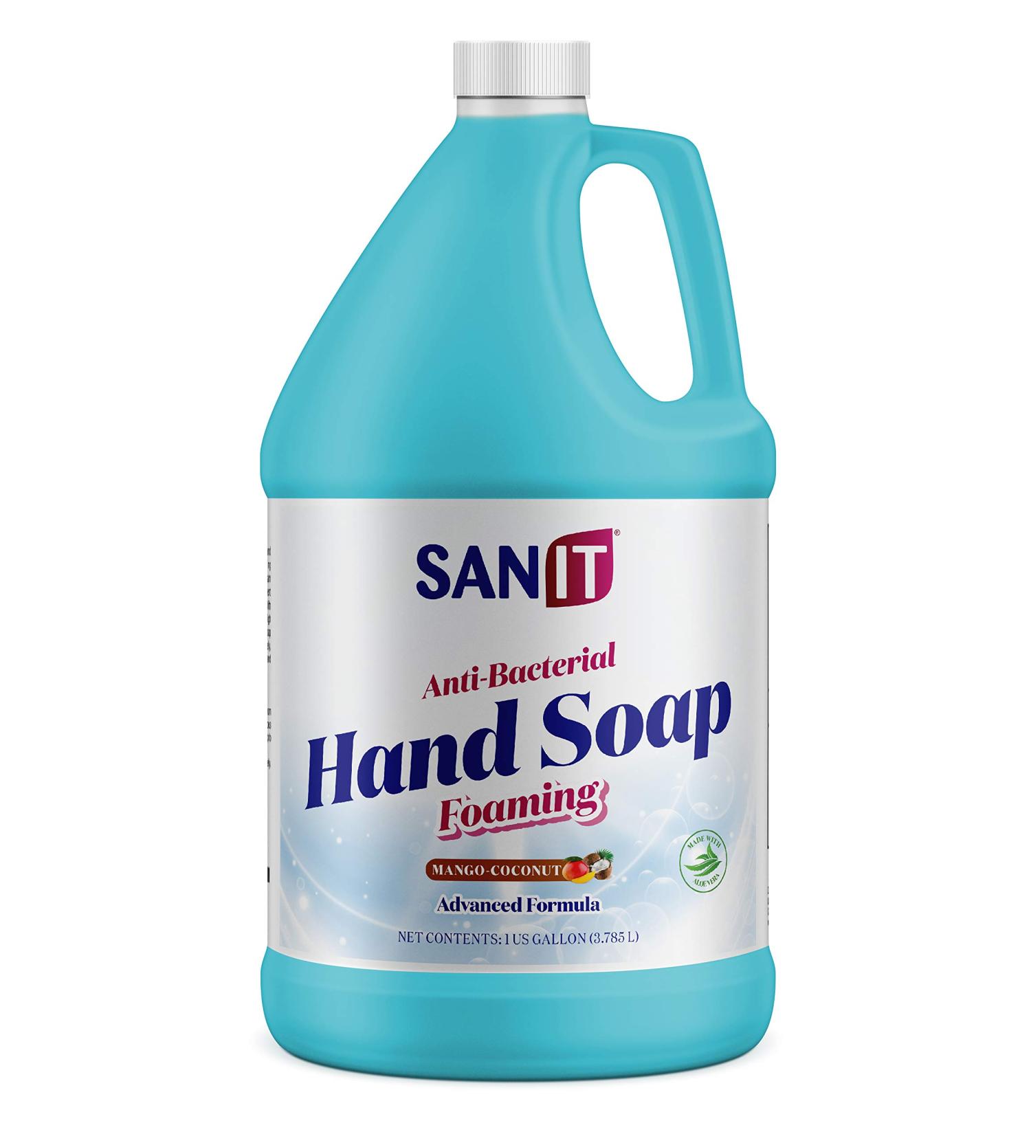 Sanitأ‚ Antibacterial Foaming Hand Soap Refill with Aloe Vera - All-Natural, Moisturizing, 1 Gallon Mango Coconut - Made in USA - Buy Online on SooperMarket.com