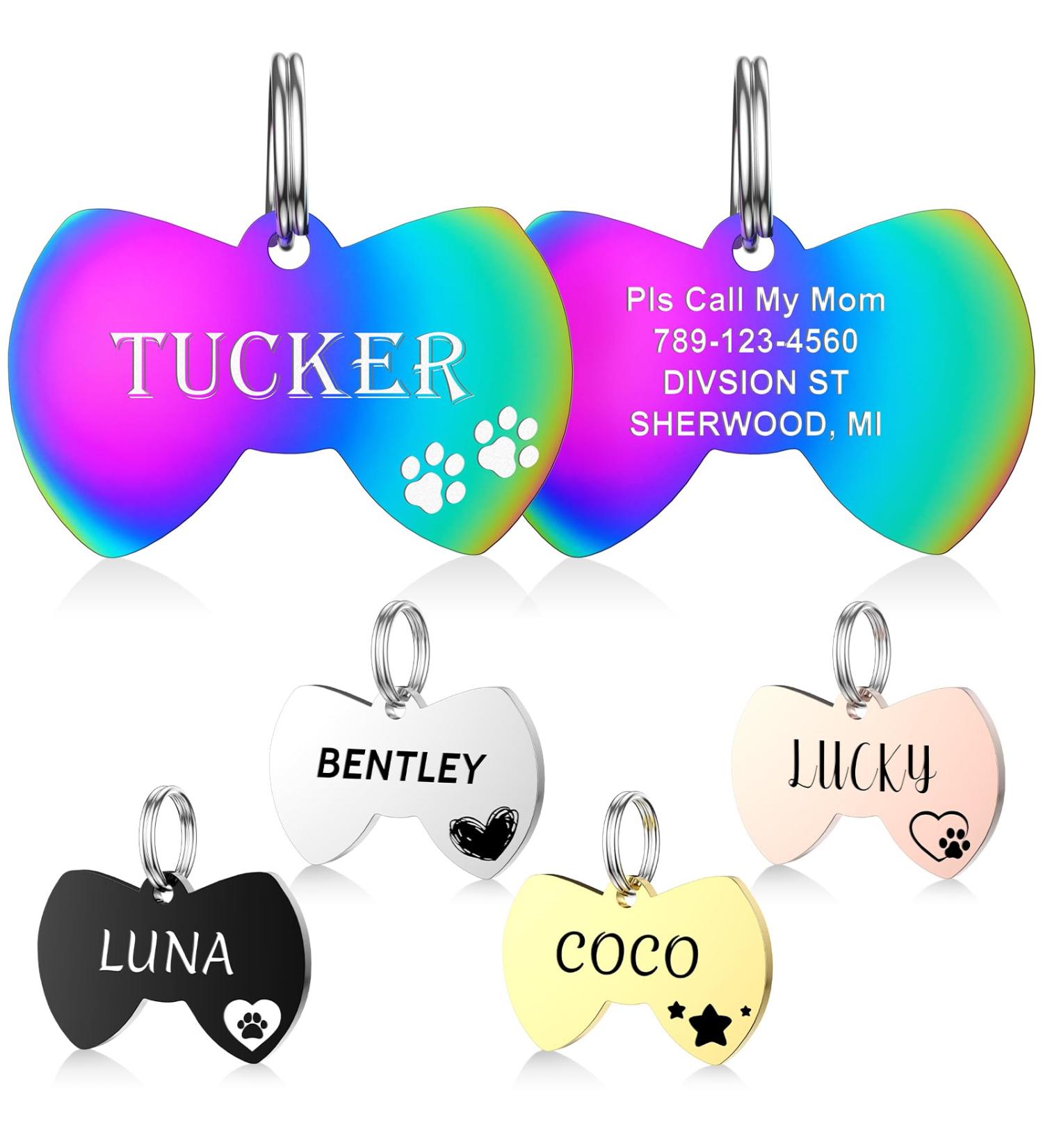 Personalized Yehanti Dog Brand - Engraved Stainless Steel Name Tag for Dogs Cats & Puppies | Custom Name Phone & Address - Buy Online on SooperMarket.com