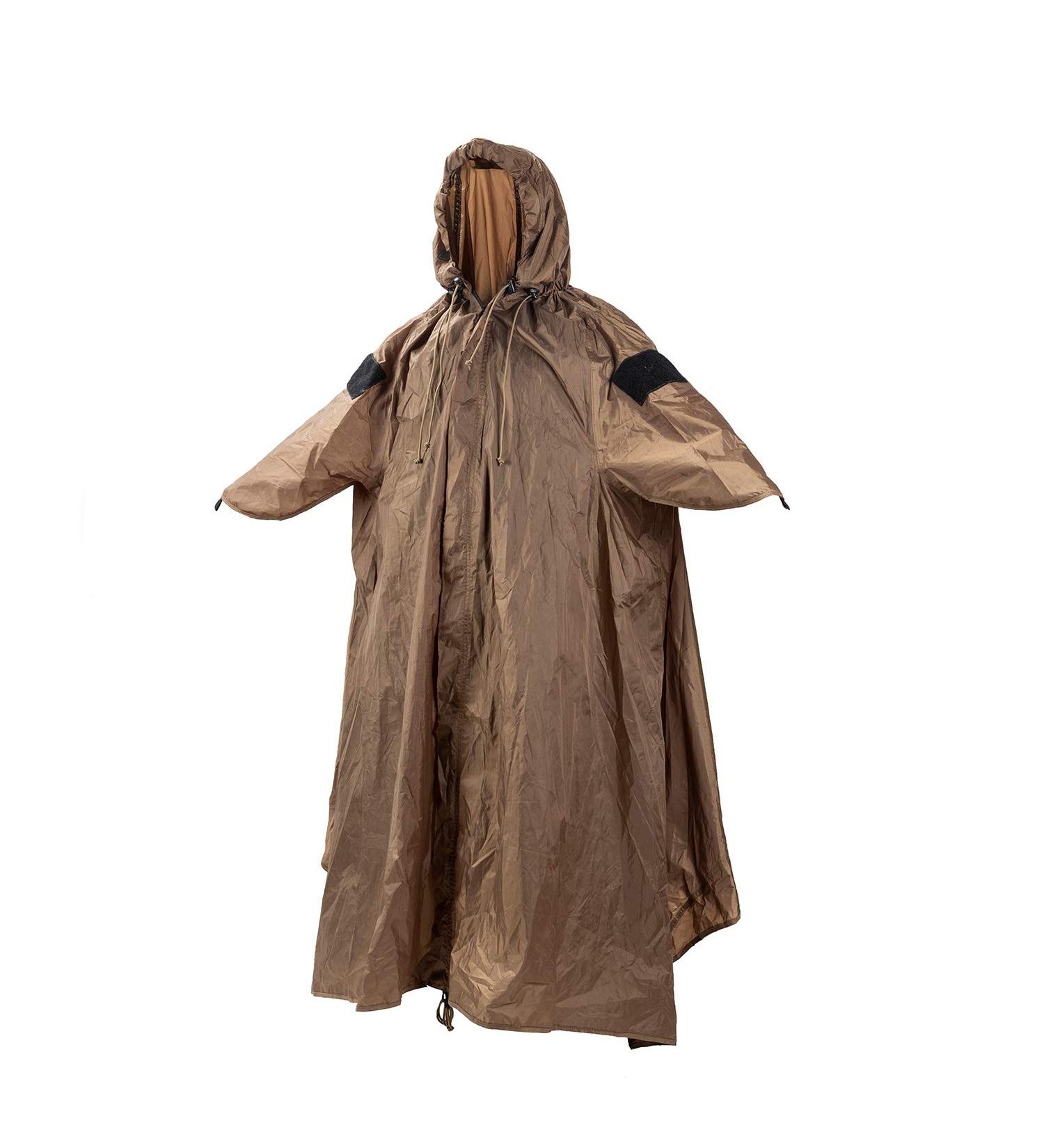 OneTigris TENTSFORMER Raincoat Bushcraft Poncho Tent - Waterproof Multiuse Rain Cover in Coyote Brown - Buy Online on SooperMarket.com