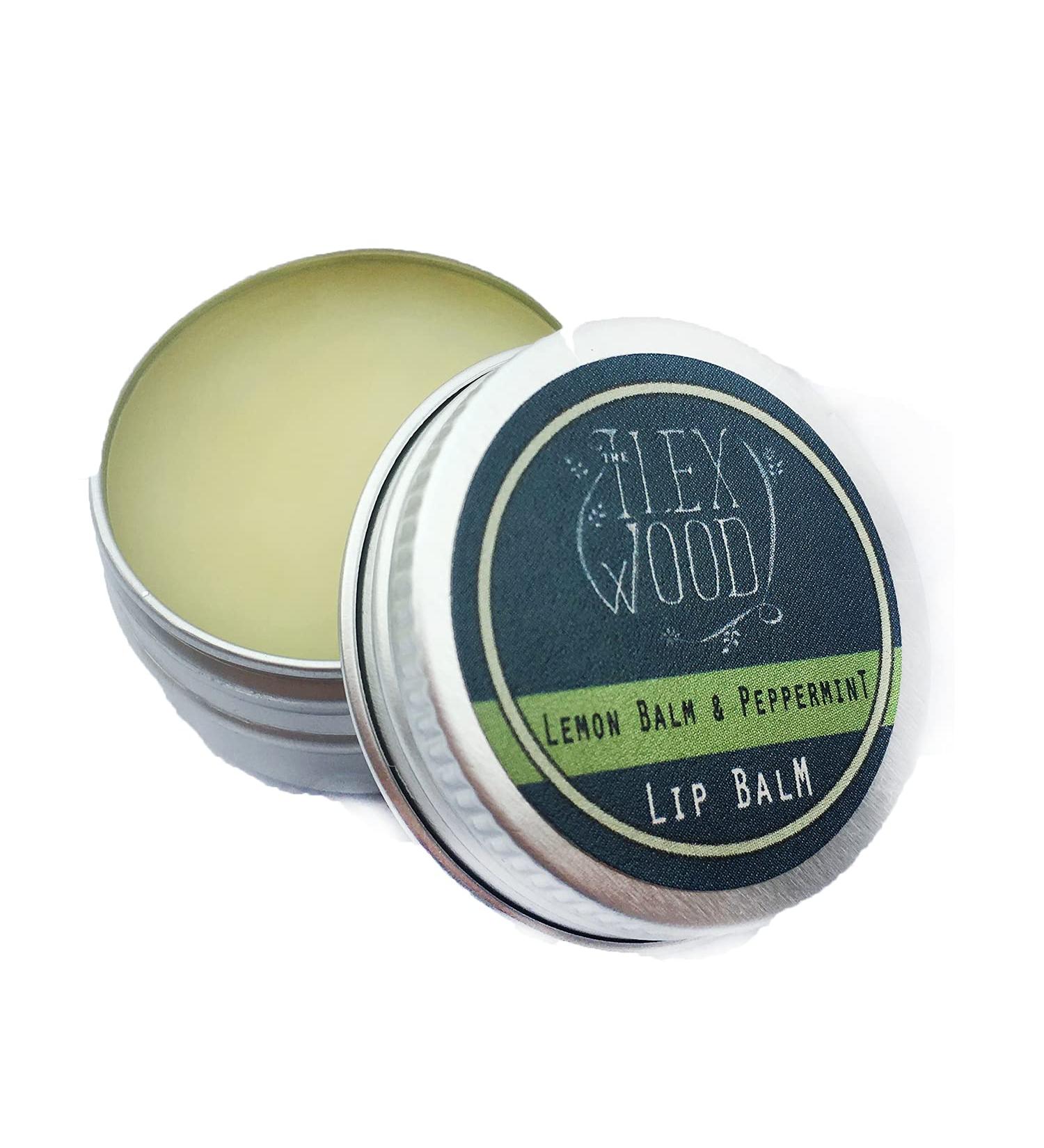 The Ilex Wood - Lemon Balm and Peppermint Lip Balm - All natural coldsore prevention palm oil free cruelty free plastic free moisturising lip balm handcrafted in the UK - 10ml - Buy Online on SooperMarket.com