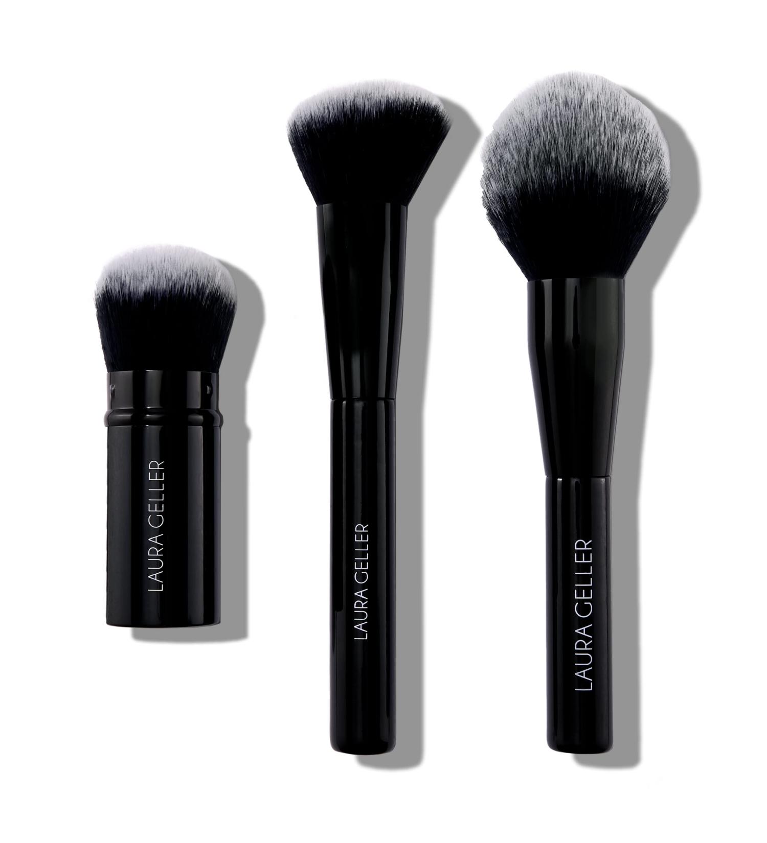 LAURA GELLER NEW YORK Baked Heroes Makeup Brush 3pc Set - Kabuki, Blush, and Bronzer Brushes - Buy Online on SooperMarket.com