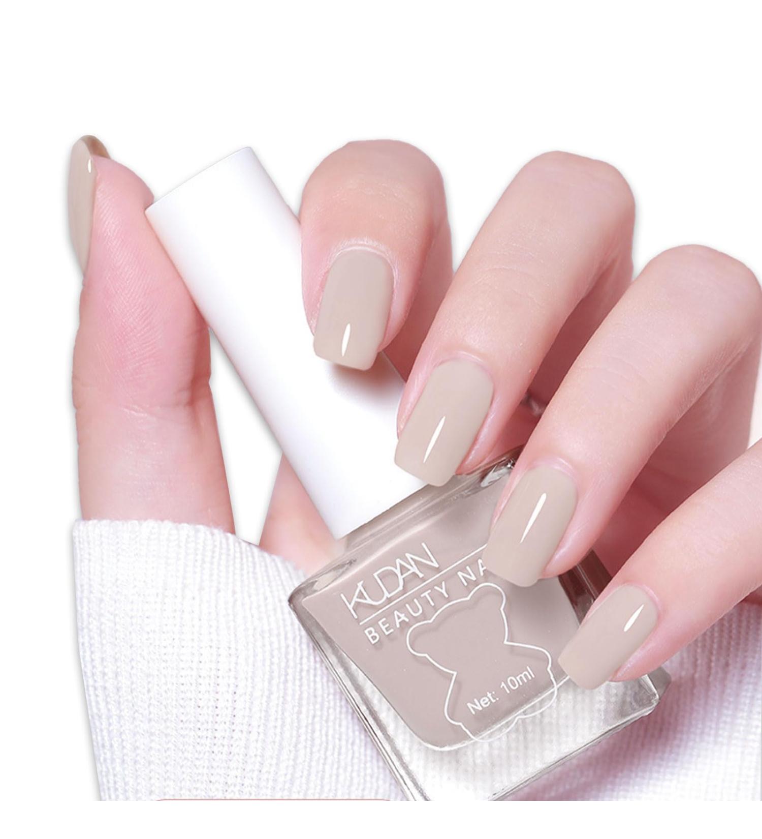 TBeautfave Milk White Nail Varnish Apricot Nail Polish Quick Dry Long Lasting Nail Polish Non-Toxic Nude Nail Polish No Need Cure Polish Nail Varnish at Home Manicure 21 Camel - Buy Online on SooperMarket.com