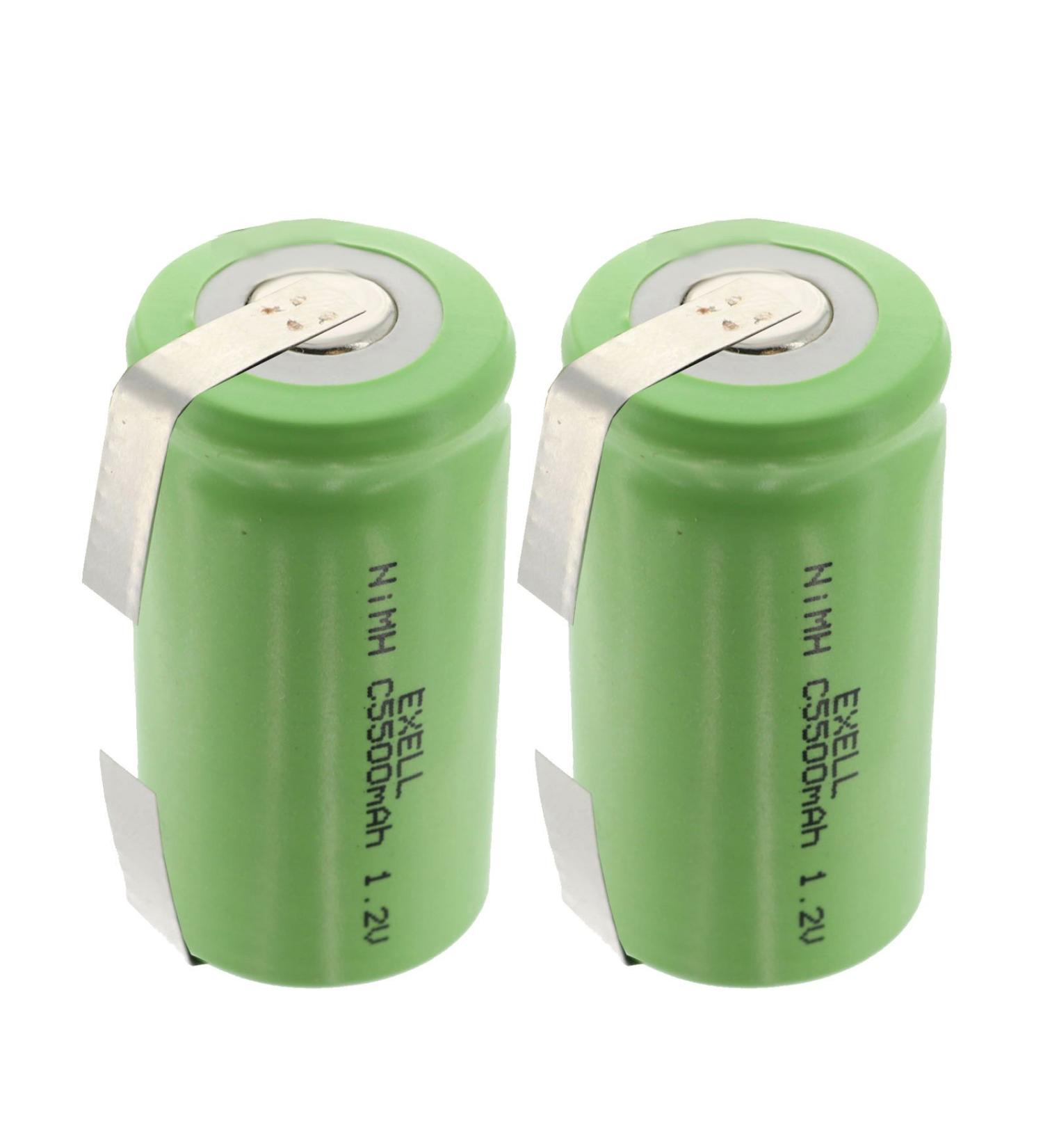 Buy 2x Exell 1.2V 5000mAh NiMH C Size Rechargeable Batteries | Ideal for Airsoft Telecoms Electric Tools & Data Meters - International Shipping Available - Buy Online on SooperMarket.com