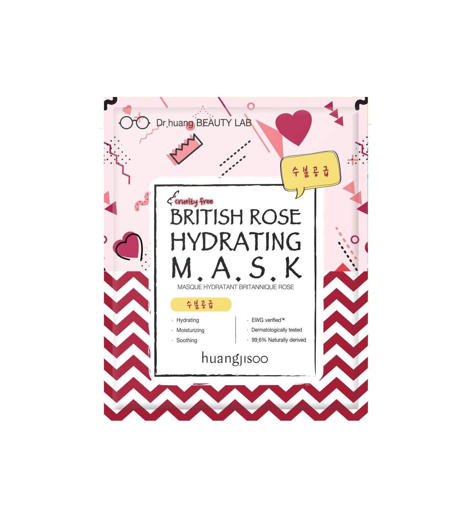 Huangjisoo British Rose Hydrating Beauty Mask - 1 Sheet (25ml) | Nourishing Skincare - Buy Online on SooperMarket.com
