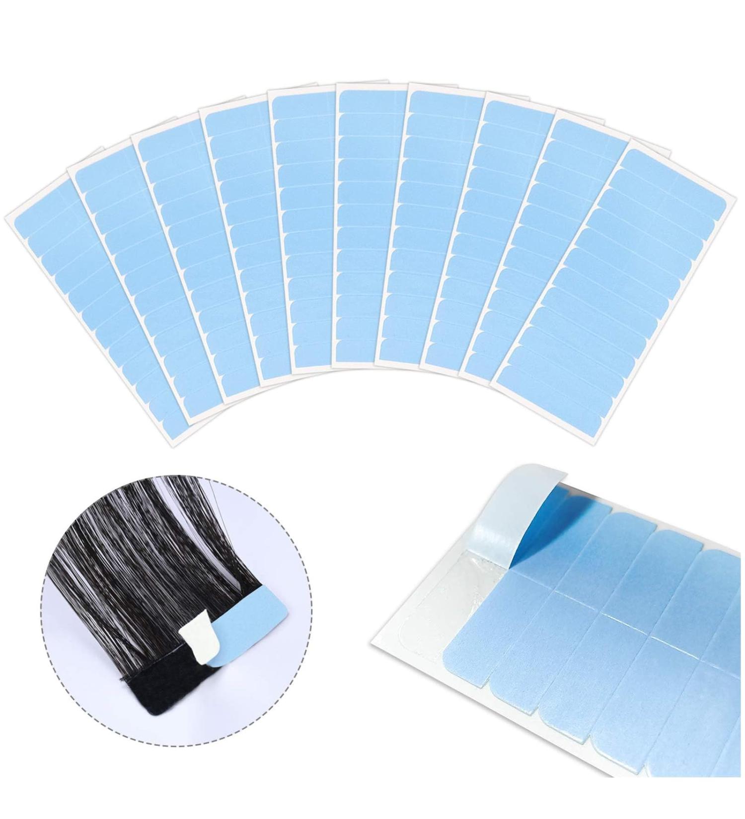 Kalolary 120 Pieces Hair Extension Replacement Tapes - High Adhesive Power Dark Blue Tape for Tape-In Hair Extensions - Buy Online on SooperMarket.com