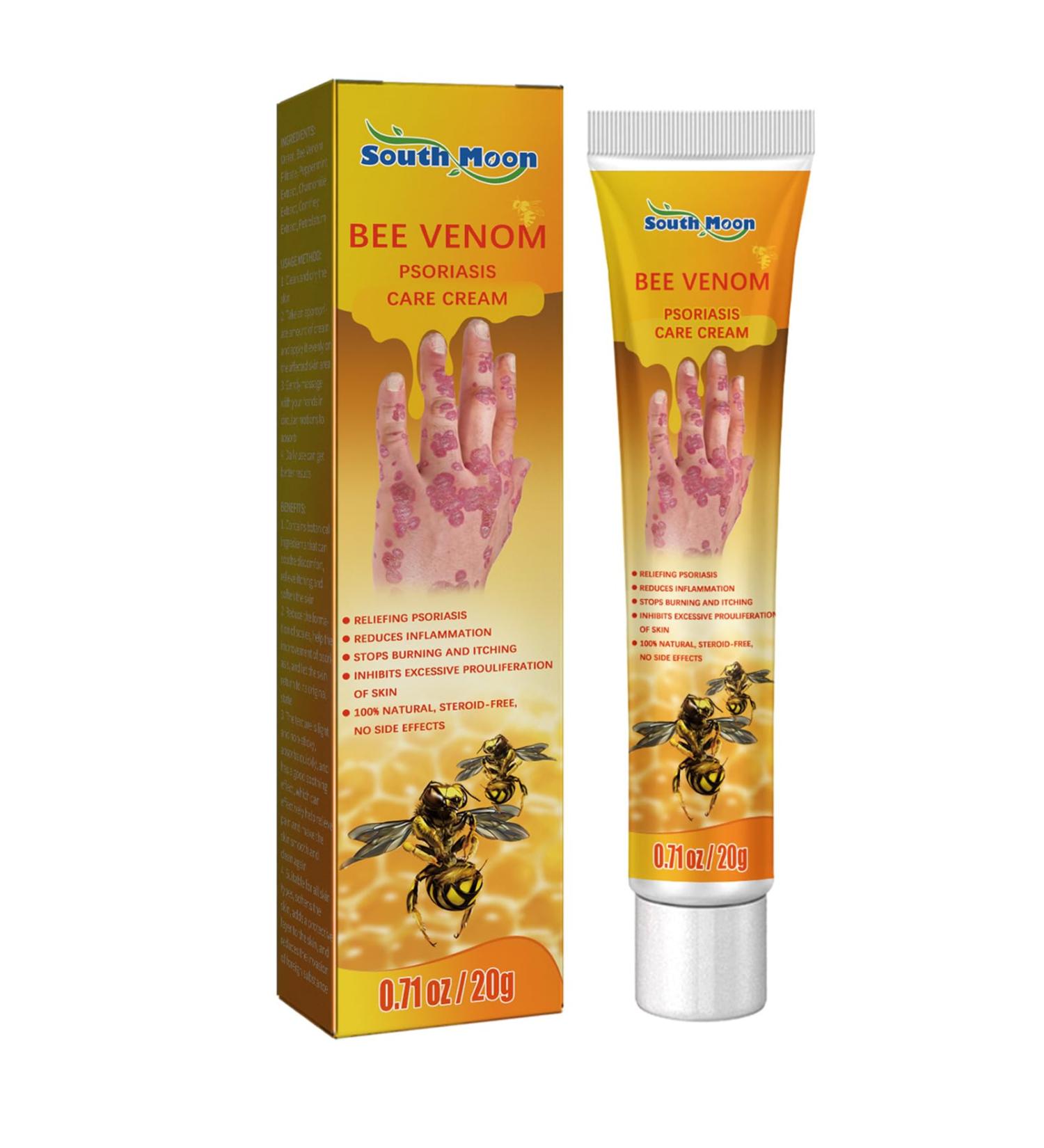 Bee Venom Cream for Psoriasis Cream Bee Venom Cream Psoriasis Treatment New Zealand Bee Venom Chinese Herbal Cream for Psoriasis Bee Venom Psoriasis Soothing Itching 20g (2) - Buy Online on SooperMarket.com