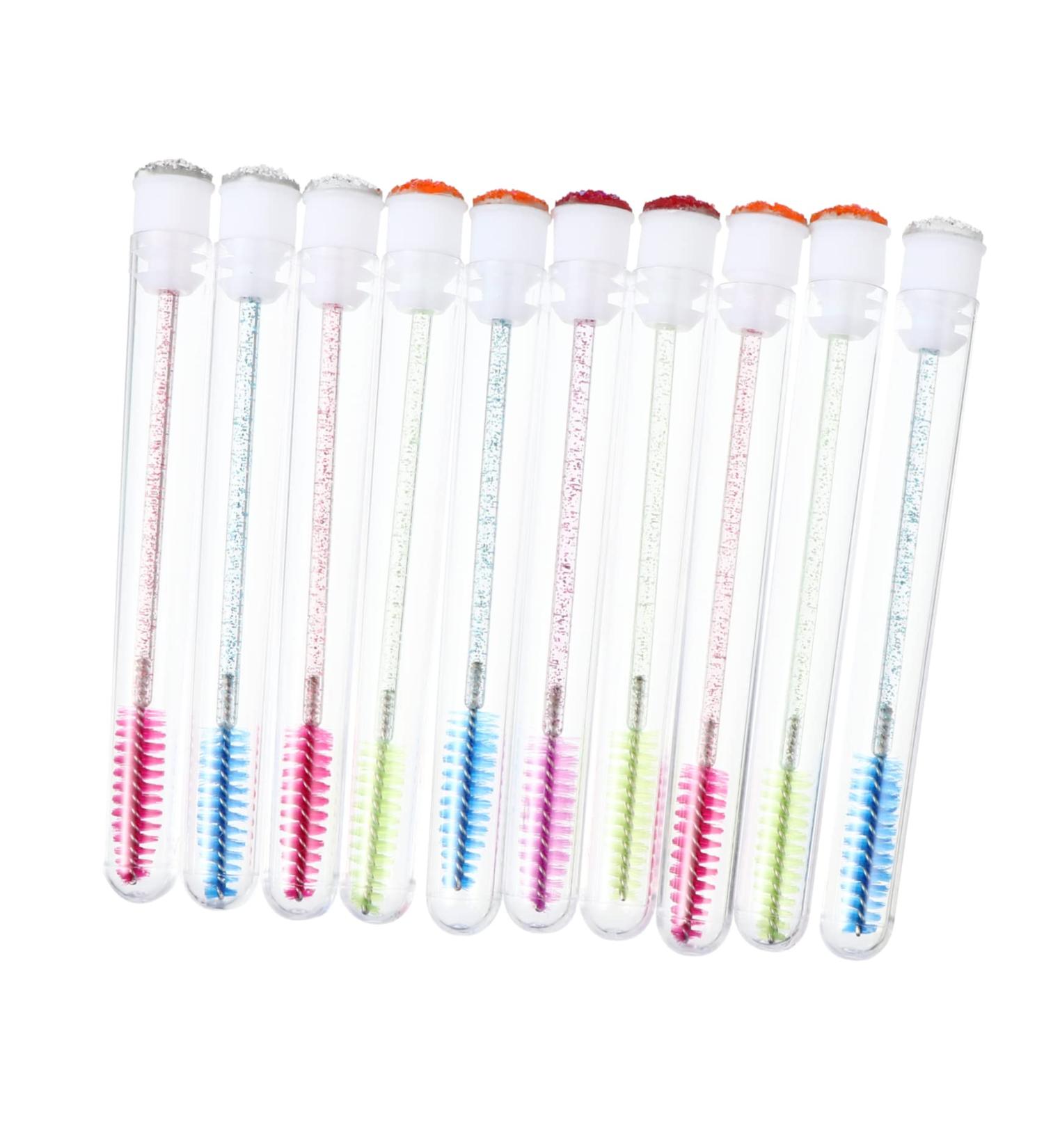 BELLIFFY 10pcs Mascara Wand Tube Lipgloss Bottle DIY Mascara Tube Brush Plastic - Buy Online on SooperMarket.com