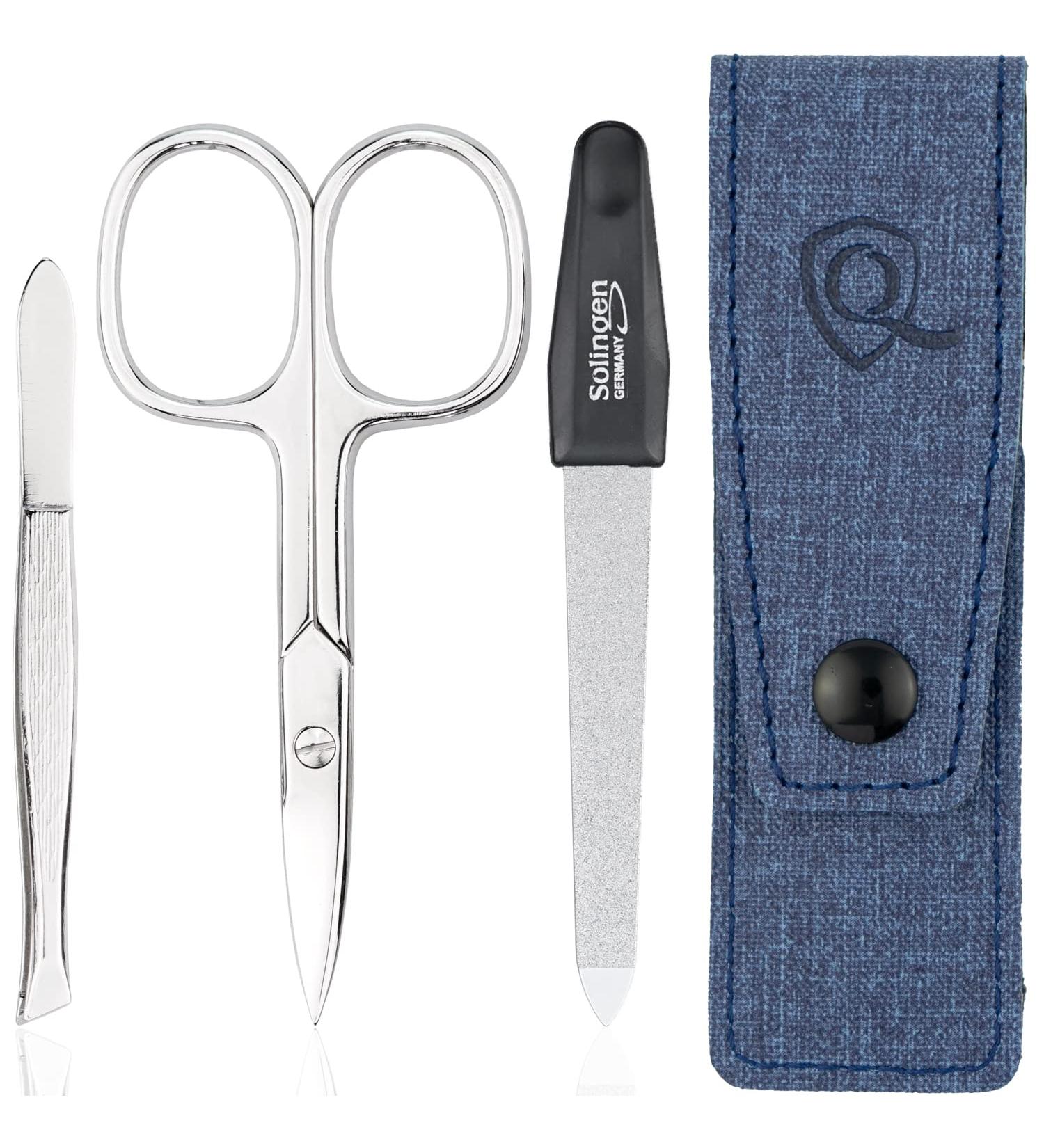 Buy marQus 3-Piece Travel Manicure Set - Solingen Nail Care Scissors & File | Perfect for On-The-Go Grooming - Buy Online on SooperMarket.com