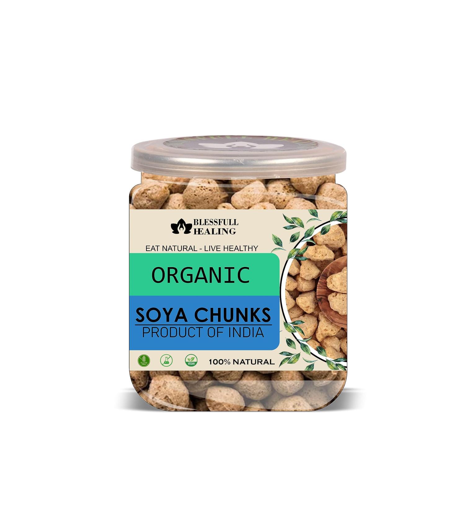Blessfull Healing Organice SOYA Chunks for Breakfast 2 lb (907 Gram) - Buy Online on SooperMarket.com