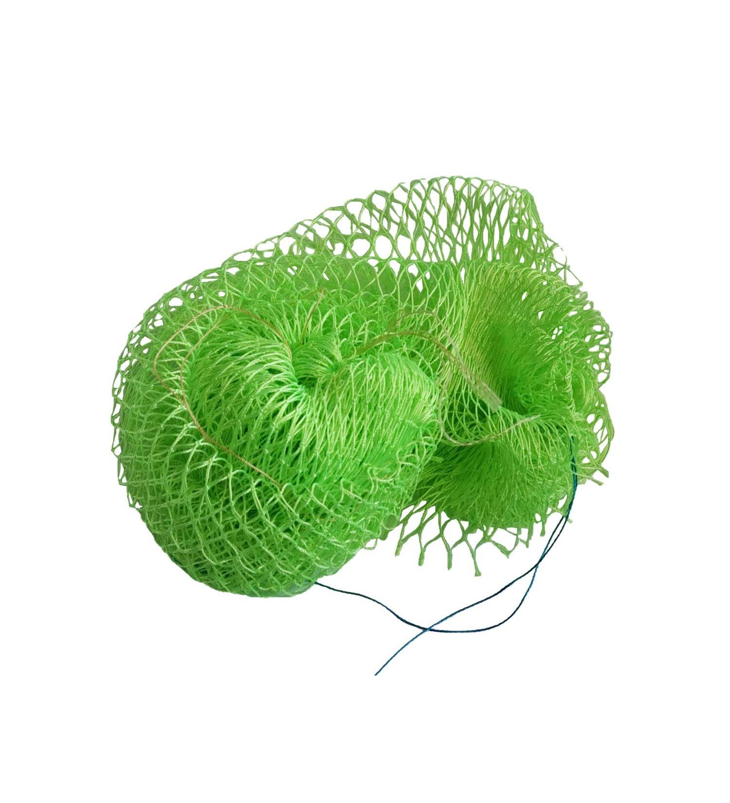 African Net Exfoliating Shower Body Sponge/Scrubber/Exfoliating Back Scrubber/Skin Smoother/Loofah/Luffa/Loofer-Neon Green