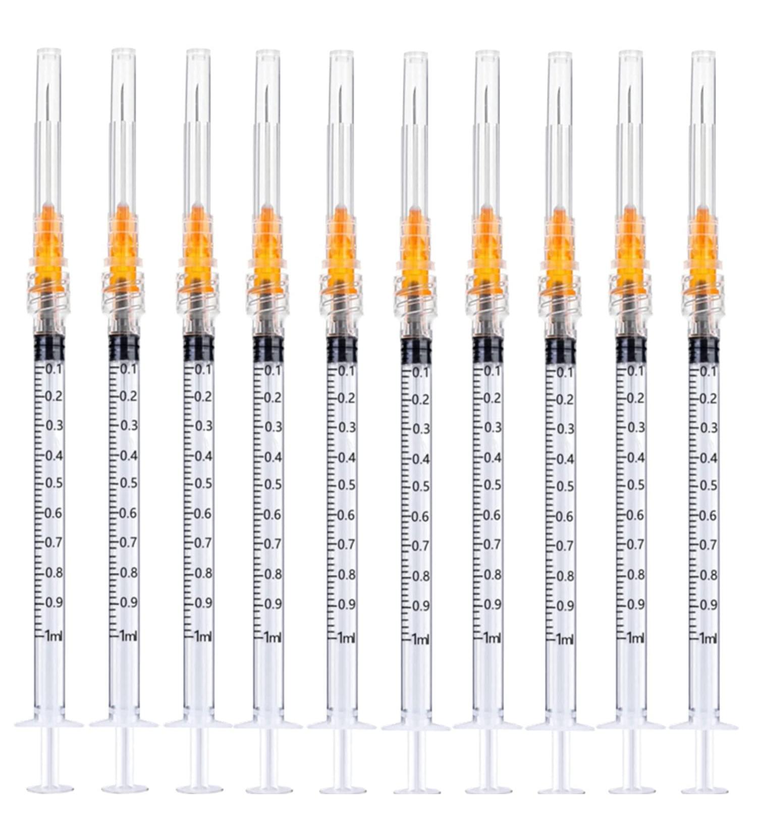 100Pack 1ml 1cc Disposable Plastic Syringes with 25Ga Individually Sterile Package 1ml-25Ga - Buy Online on SooperMarket.com