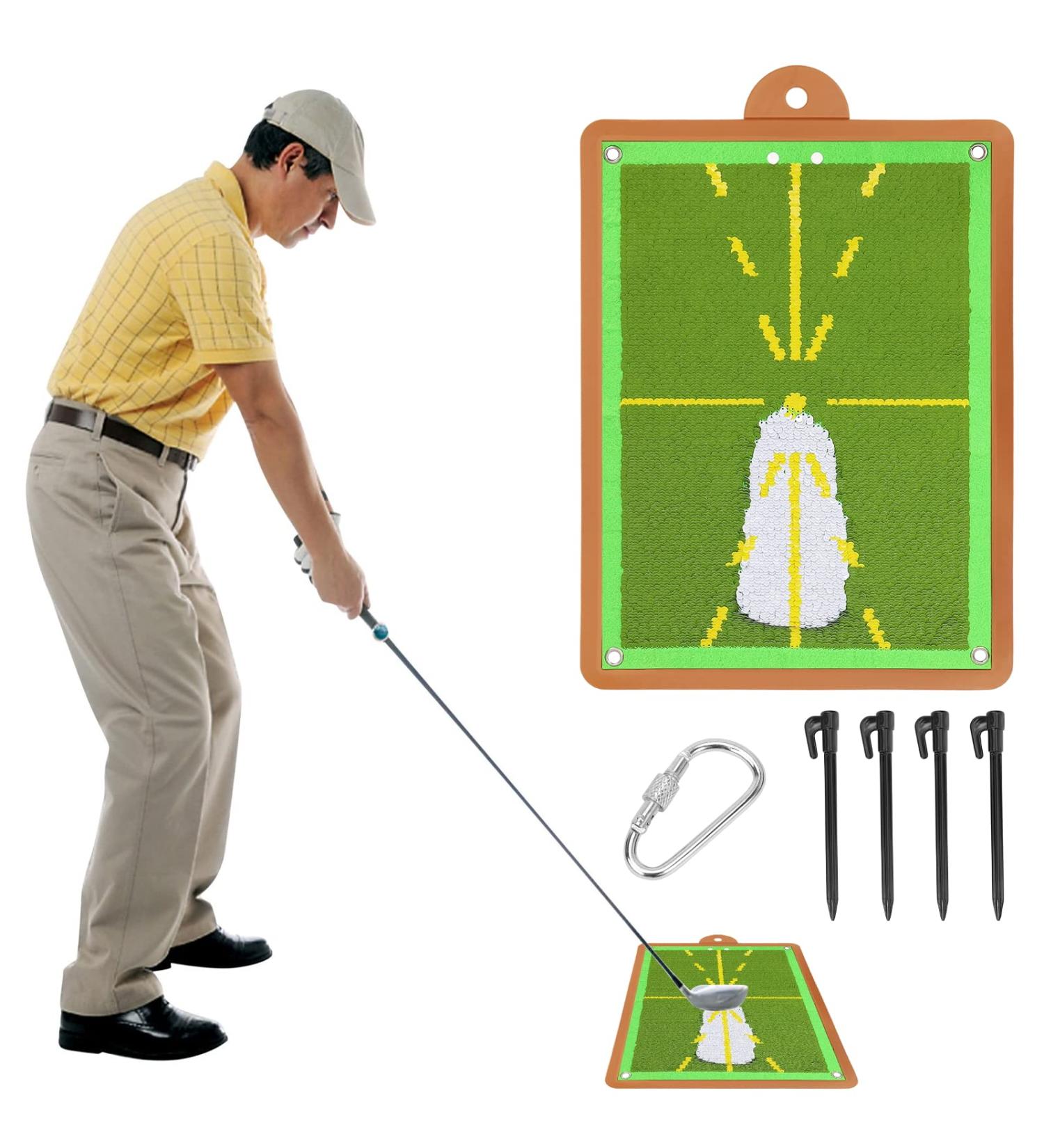 Golf Training Mat for Swing Detection  Path Visual Feedback Golf Swing Mat  Premium Golf Impact Mat  Path Feedback Golf Practice Mats  Advanced Golf Hitting Mat for Indoor/Outdoor - Buy Online on SooperMarket.com