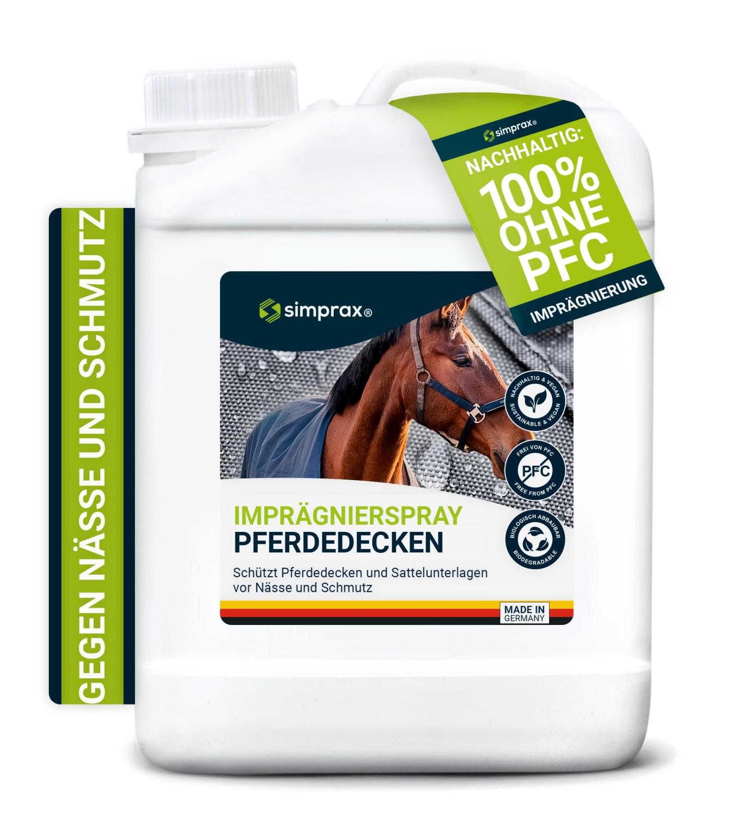 Simprax Horse Blankets Spray - 2.5L Breathable & Sustainable Impregnation for All Animal Blankets - Buy Online on SooperMarket.com