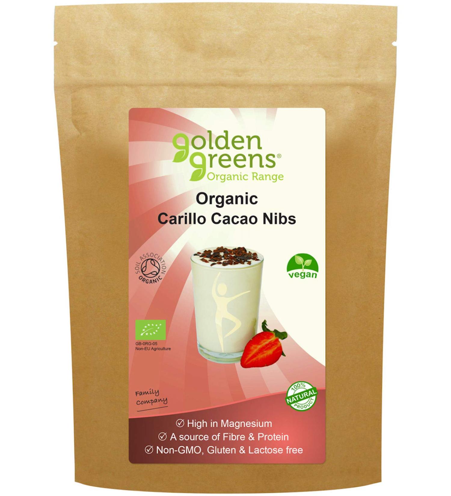 Golden Greens Organic Raw Criollo Cacao Nibs 250g