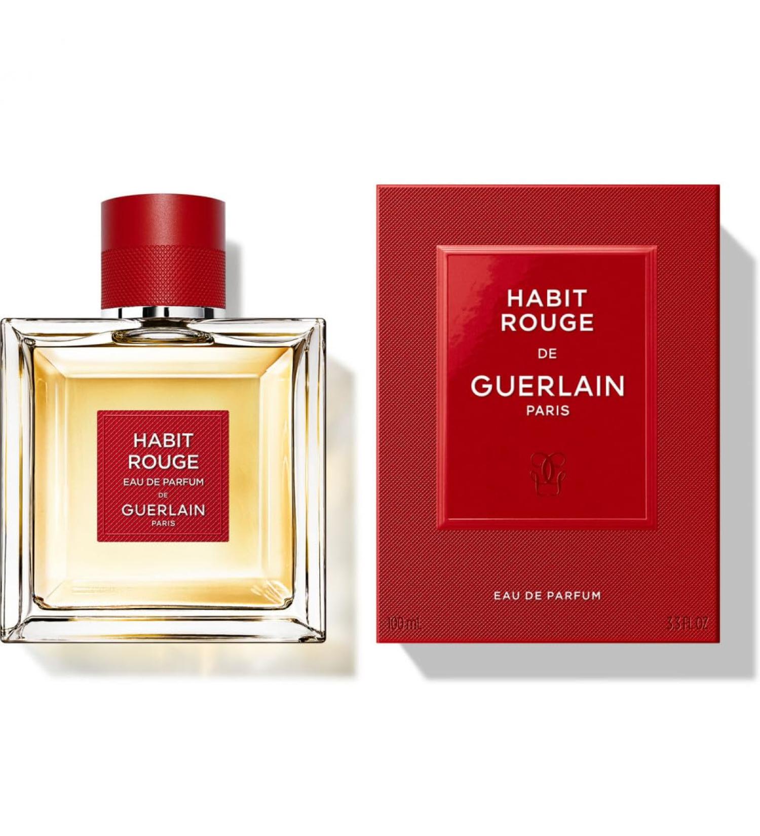 Guerlain Habit Rouge Parfum for Men 3.3 fl. oz. / 100ml Amber Wood 3.3 Fl Oz