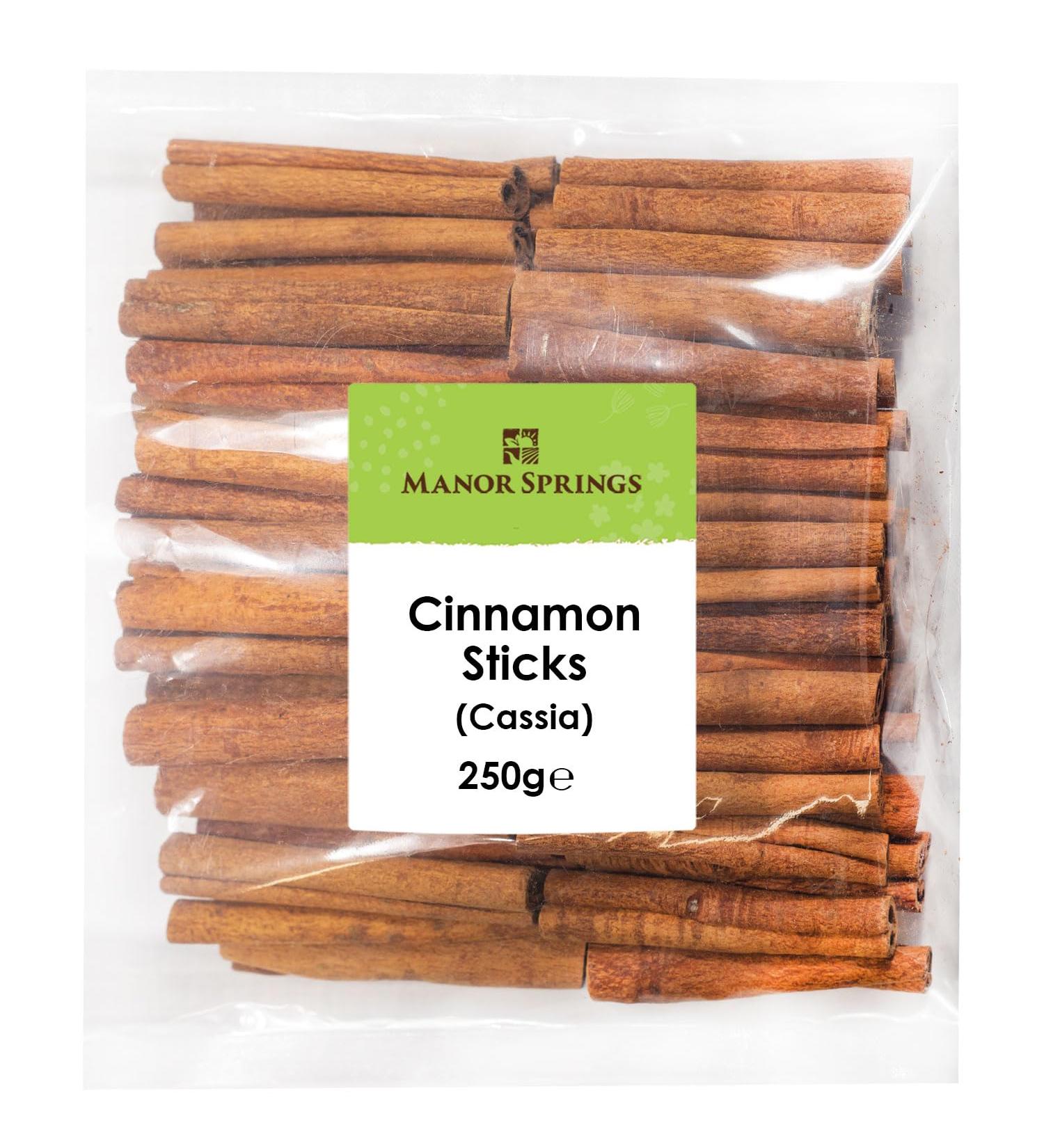 Cinnamon Sticks (Cassia) 250g by Manor Springs