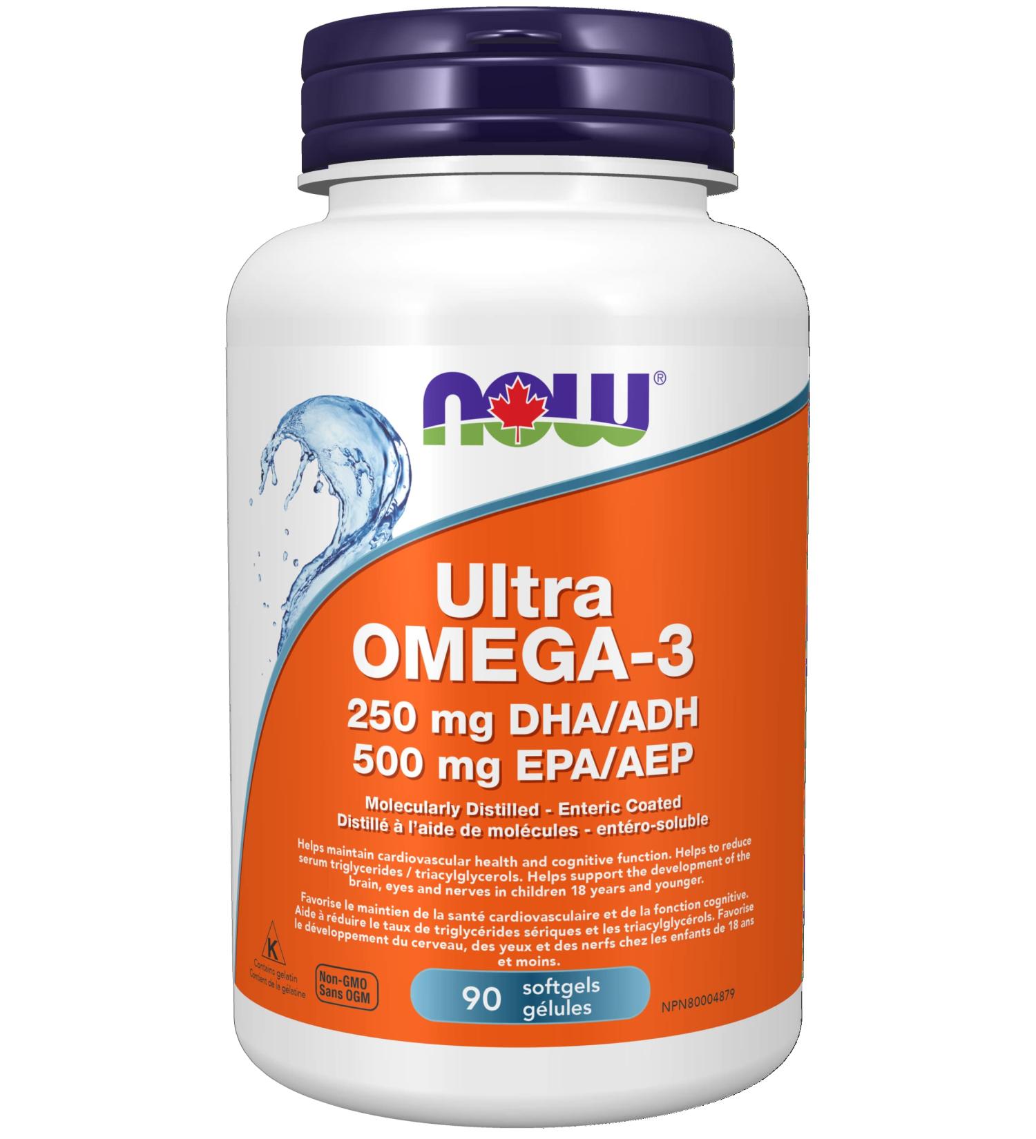 NOW Supplements Ultra Omega-3 1 000 mg Softgels 90 Count Unflavored 90 count (Pack of 1) - Buy Online on SooperMarket.com
