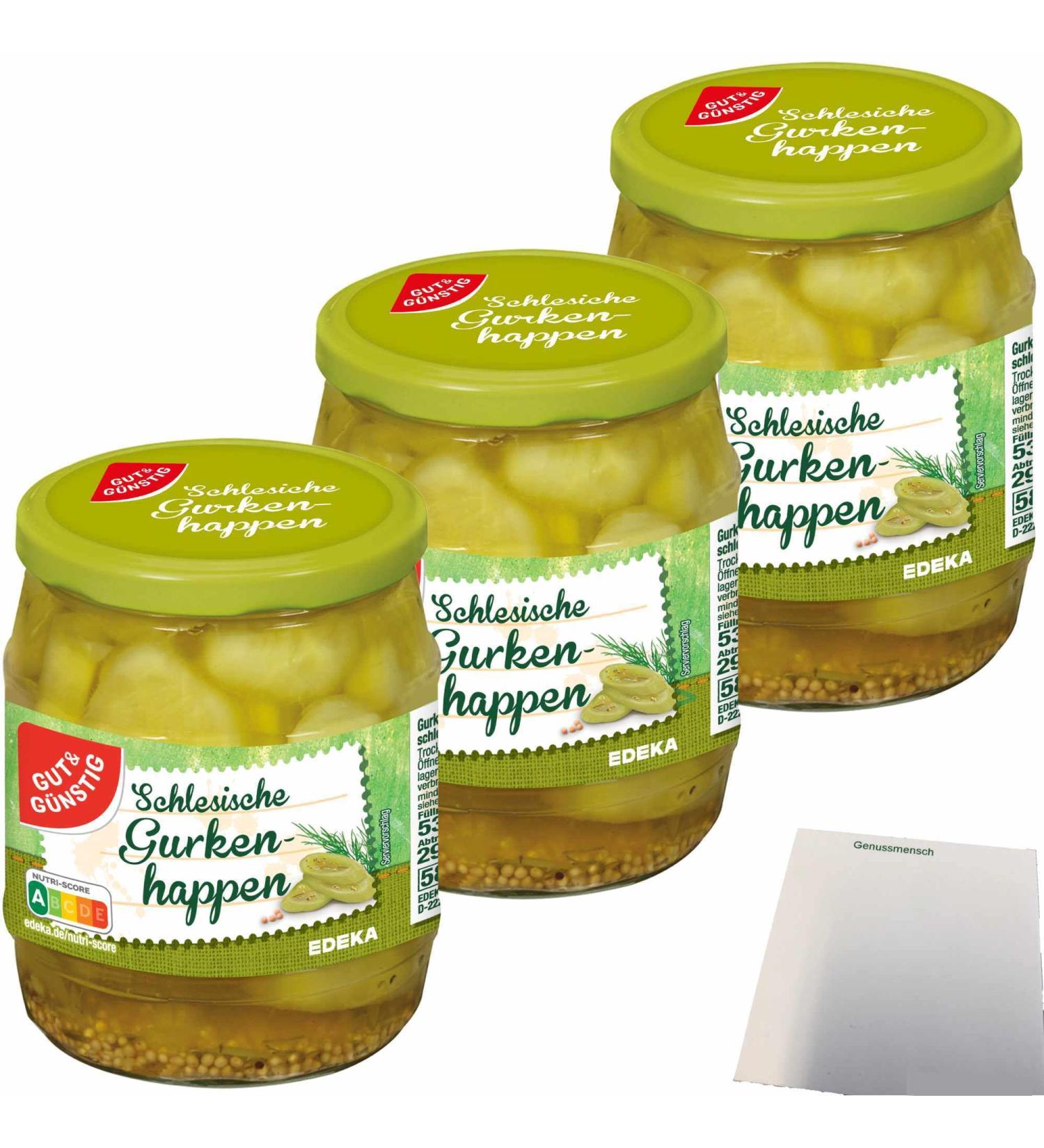 Good&Cheap Silesian Cucumber Bites 3-Pack (3x530g Jar) - Delicious & Affordable International Shipping - Buy Online on SooperMarket.com