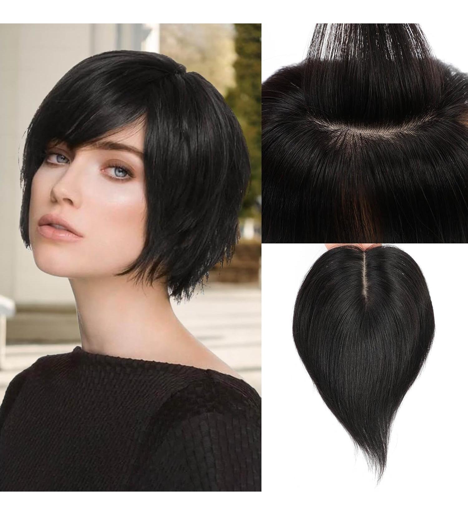 MORICHY Hair Toppers for Thinning Hair Women Real Hair Topper for Women Adding Extra Hair Volume Natural Black Clip in Hair Extensions 7inch Clip In Toppers 100% Remy Human Hair for Hair Loss 7inch-2clip 1B - Buy Online on SooperMarket.com