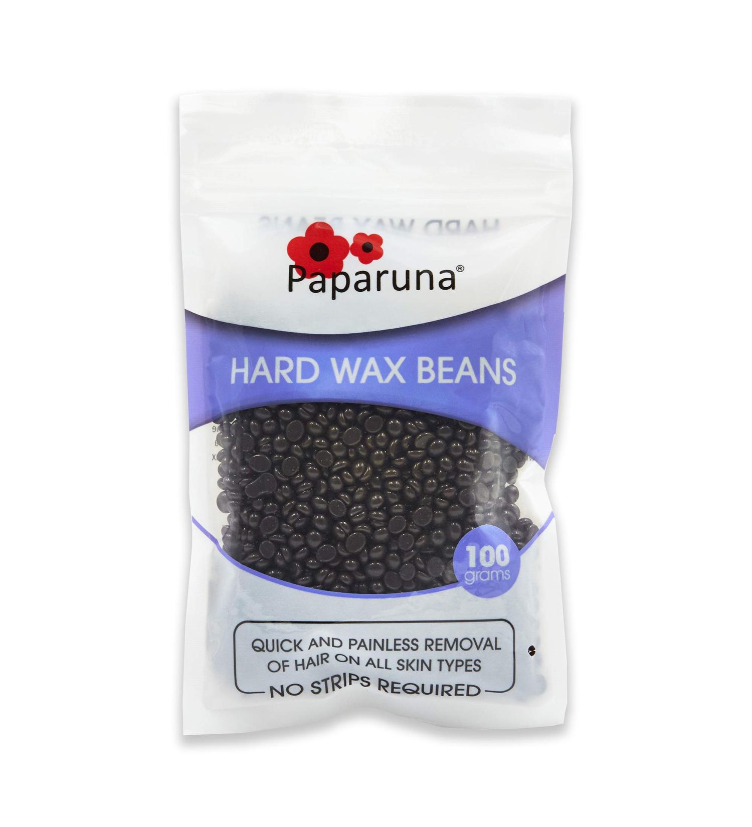 Hard Wax Beans Chocolate by Paparuna 100g Bag Wax Warmer Beads - for Hair Removal Bikini/Body/Leg/Back/Face/Chest/Facial/Eyebrow/Nose/Brazilian - Buy Online on SooperMarket.com