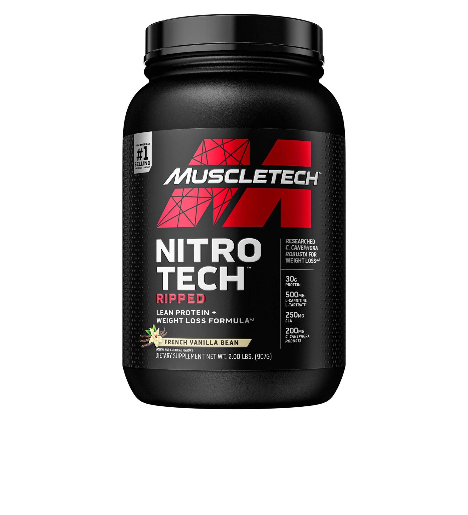 MuscleTech Performance Series Nitro Tech Ripped - French Vanilla Swirl - 2 Lbs.