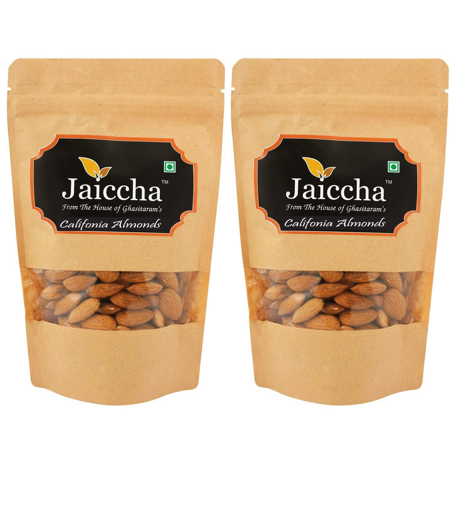 Jaiccha Ghasitaram American/ Califonia Almonds 400 GMS in Brown Paper Pouch - Buy Online on SooperMarket.com