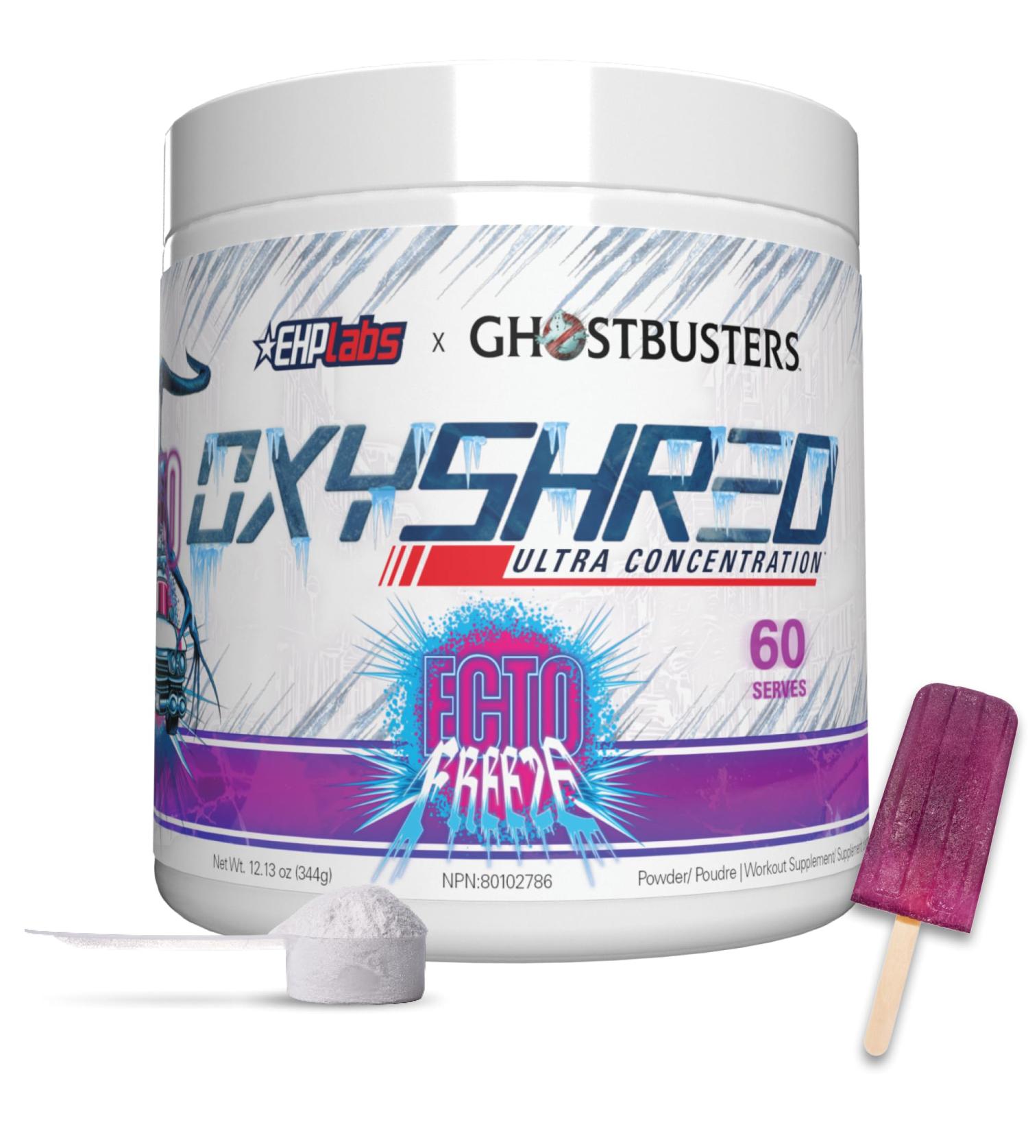 EHP Labs x Ghostbusters OxyShred Thermogenic Pre Workout Powder & Shredding Supplement - Preworkout for Men & Women Sugar Free Energy 150mg Caffeine - Ecto Anti Freeze 60 Servings Ecto Anti-Freeze - Buy Online on SooperMarket.com