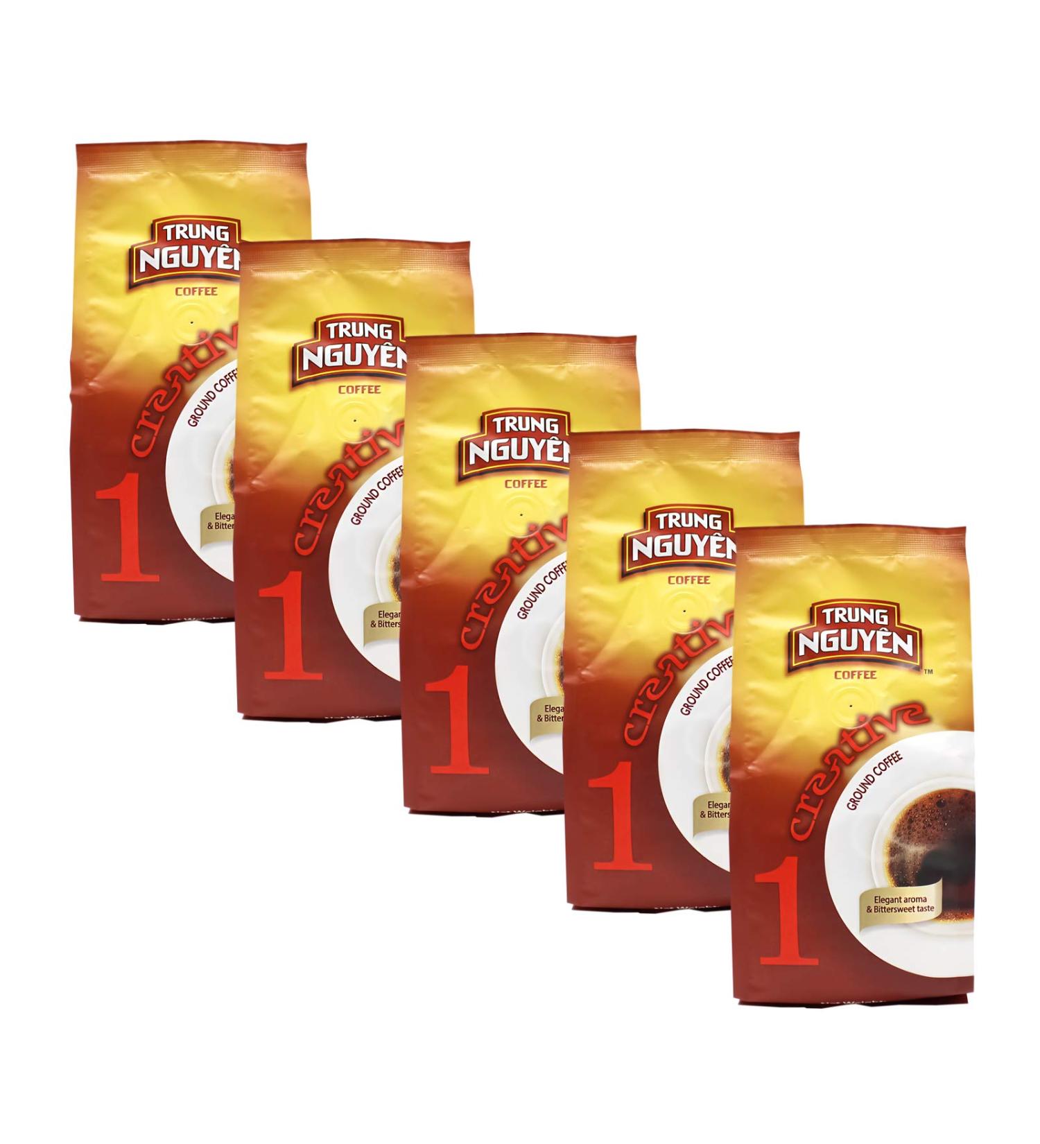 5x250g Trung Nguyen Creative 1 Vietnam Coffee Robusta ground coffee 250 g (pack of 5)