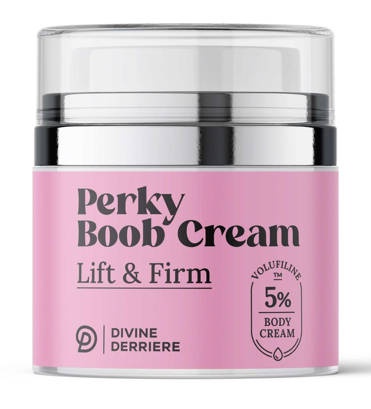 Divine Derriere Perky Body Cream - Skin Tightening & Moisturizing Lift for Firm Chest & D collet | Volufiline for Saggy Crepey Skin - Buy Online on SooperMarket.com