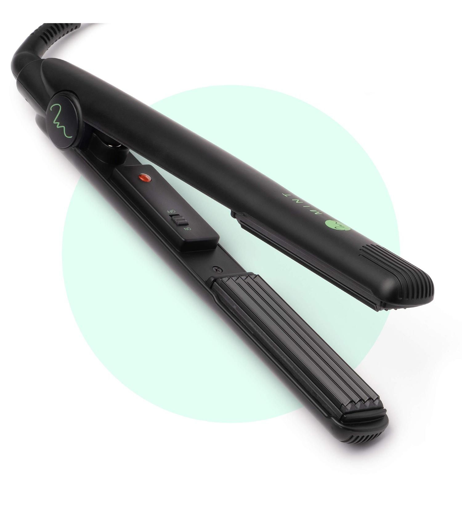 MINT Professional Series 1 Inch Hair Crimper Iron | Deeper Ceramic Plates for Fast Crimps - Maximum Volume and Root Lift - Dual-Voltage Travel-Ready - Buy Online on SooperMarket.com