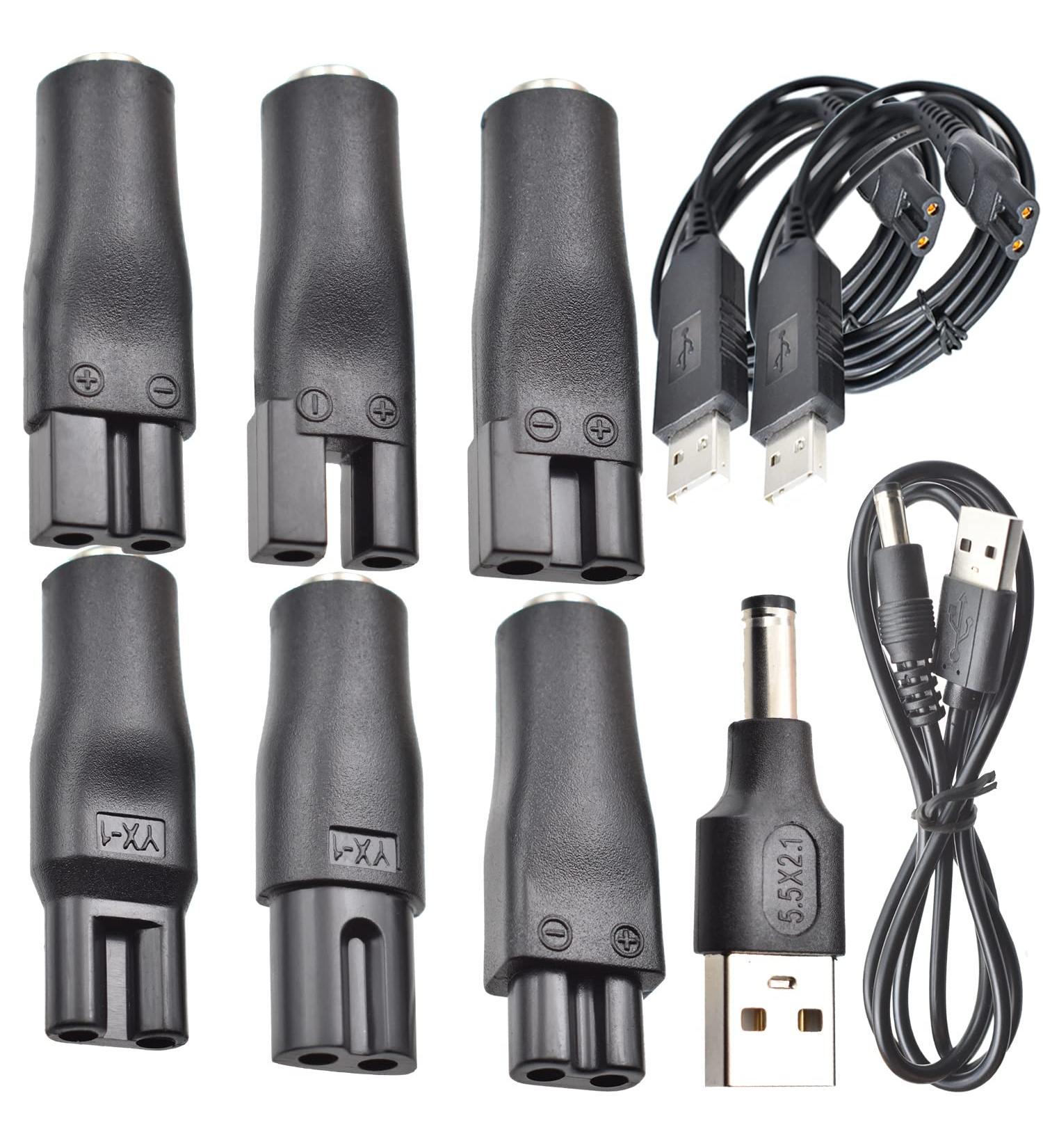 BoEea 10-Pack 5V Razor Charger USB Power Cable Adapter Set for Hair Cutters Razors Air Purifiers & HQ8505 Devices - International Shipping Available - Buy Online on SooperMarket.com