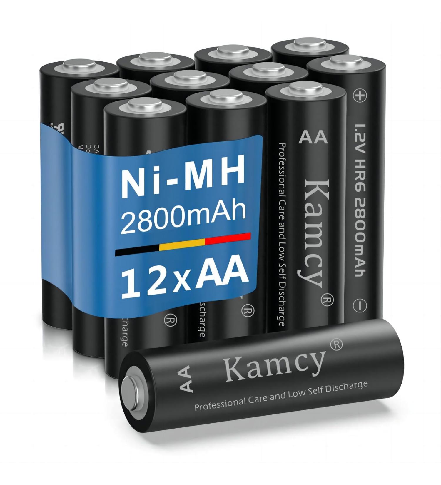 Rechargeable AA Batteries - Long-Lasting Pre-Charged Household Batteries - 12 Count for All Devices - Buy Online on SooperMarket.com