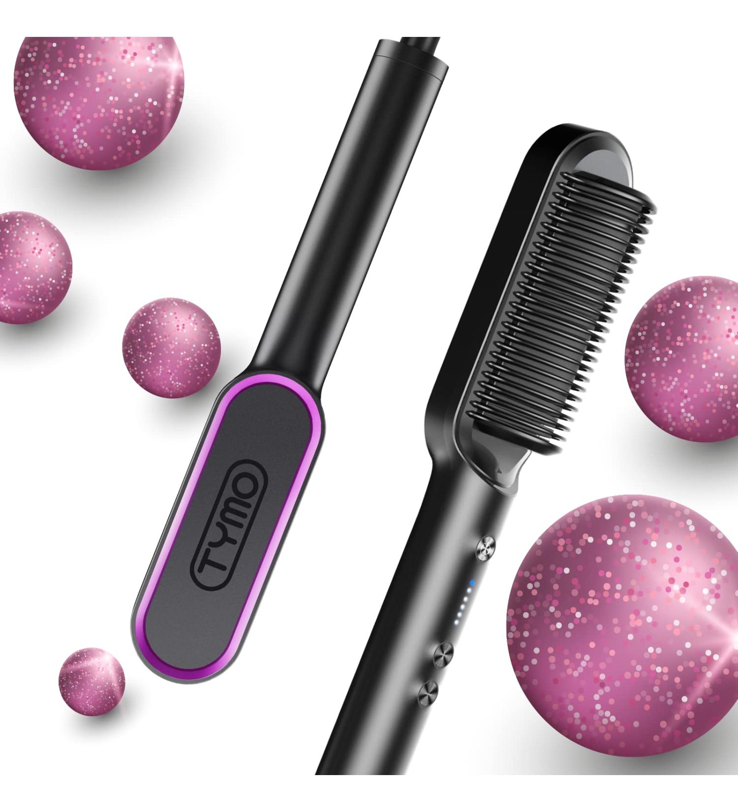 Tymo Hair Straightener Brush - Fast Heating, 5 Temp Levels & Auto-Off for Silky Straight Hair - Buy Online on SooperMarket.com