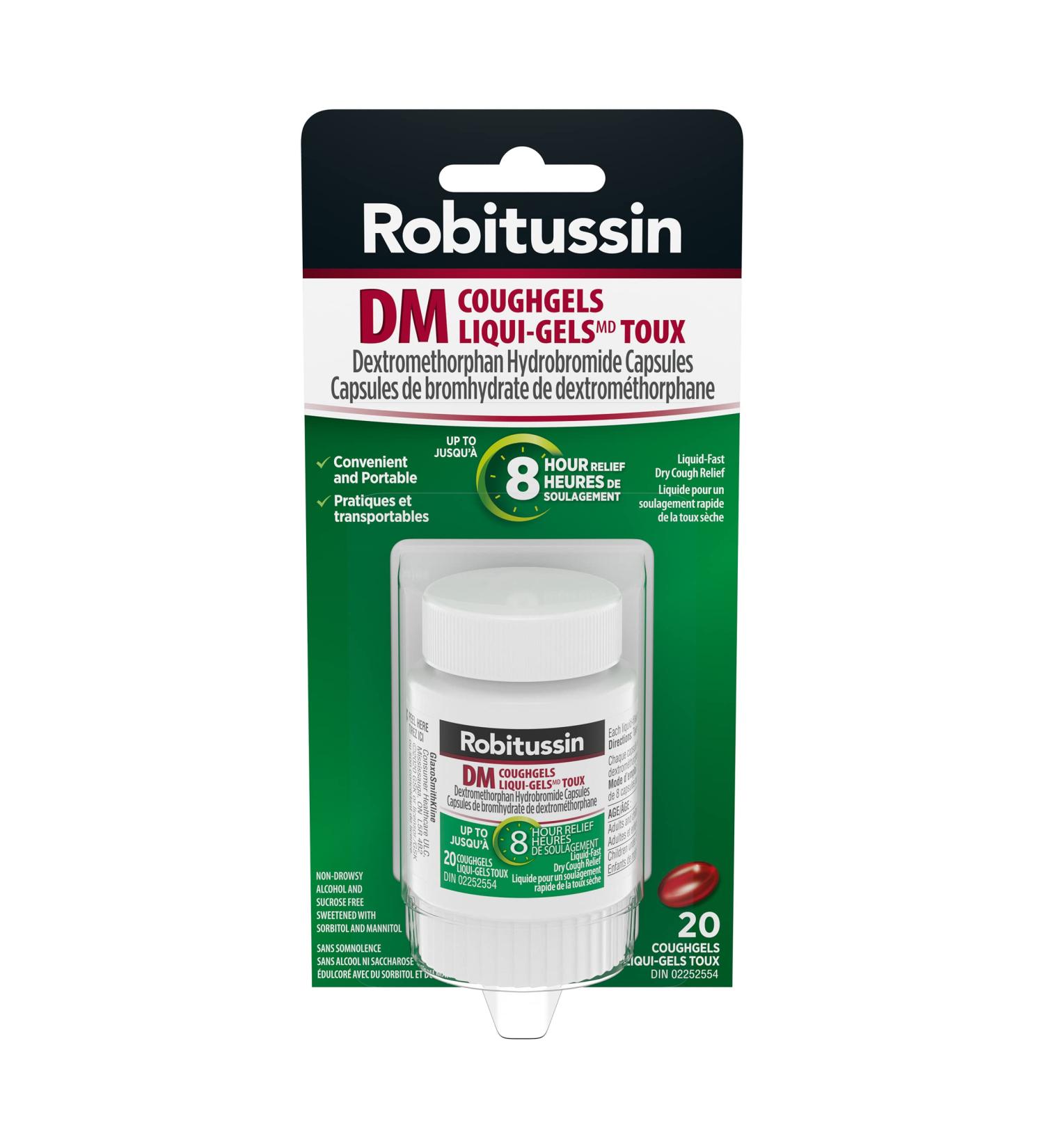 Robitussin DM Coughgels Alcohol Free Liqui-Gels 20 Count - Buy Online on SooperMarket.com
