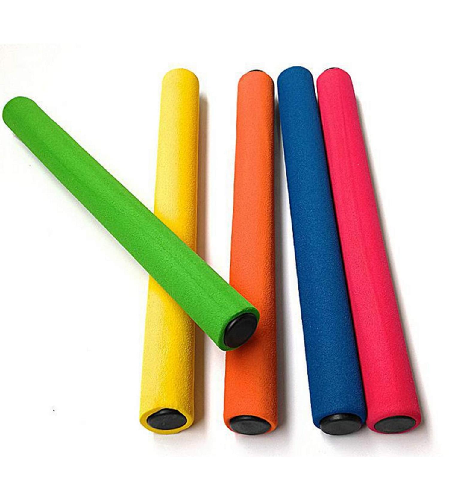 U-N KIKEEP Track and Field Relay Batons Sticks - 5 Pack Assorted Foam Baton Set - Buy Online on SooperMarket.com