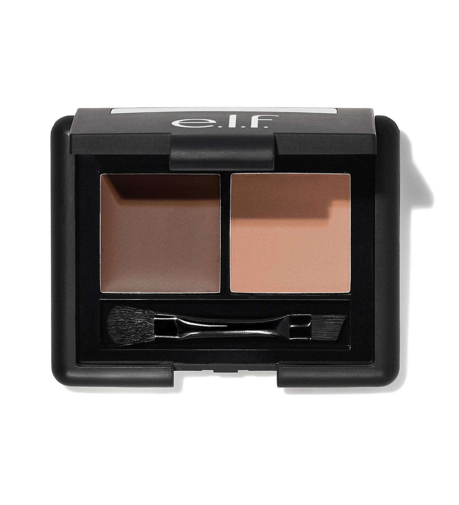 e.l.f Eyebrow Kit - Brow Powder and Wax Duo for Long Lasting, Defined, Shaped, and Contoured Brows - Dark Shade for Fuller, Thicker, and More Defined Brows - Includes Brush - 0.13 Oz (Pack of 1) - Buy Online on SooperMarket.com