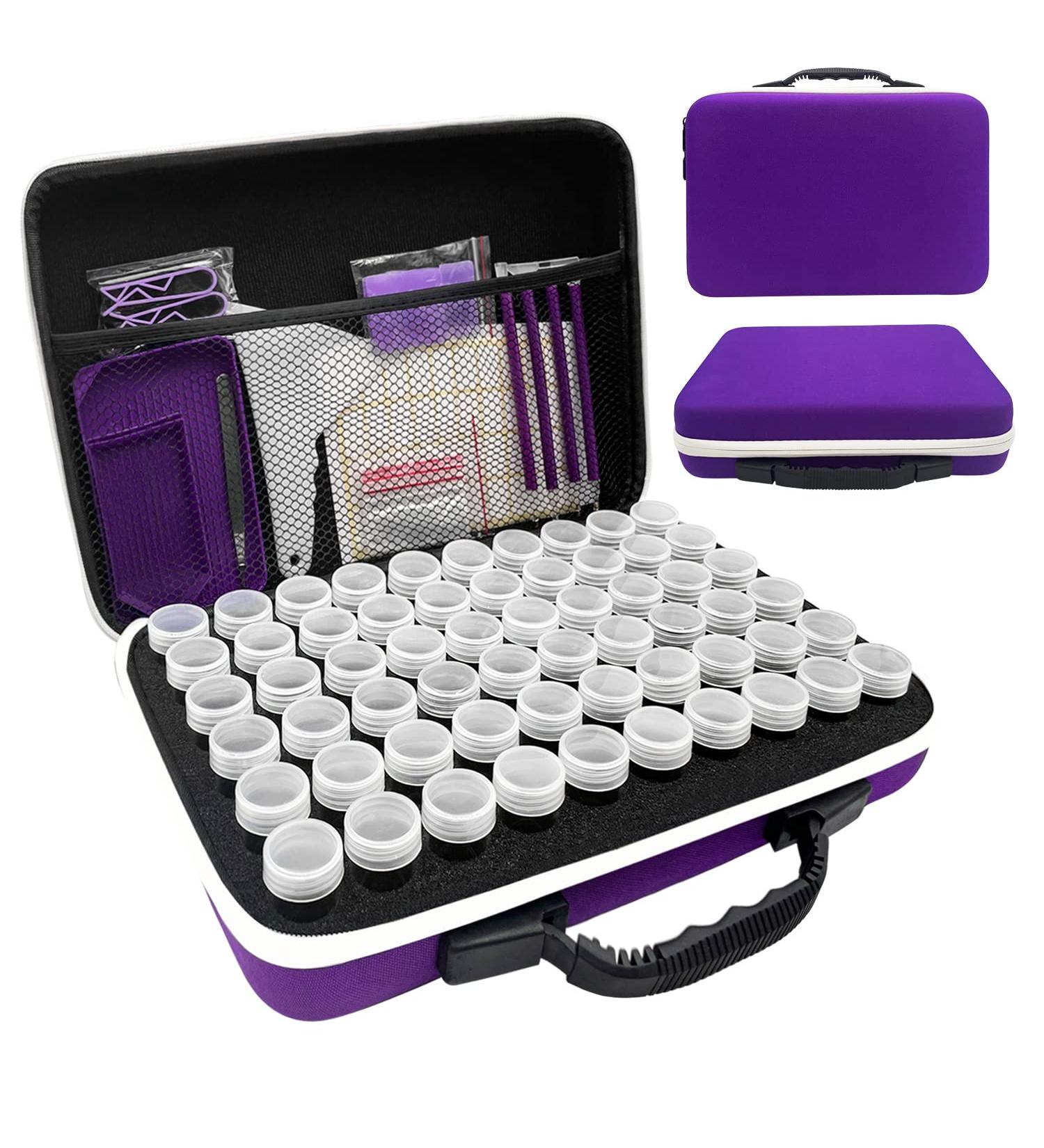 60-Slot Diamond Painting Storage Container | Organizer Case with 60 Jars for Diamond Art Tools and Accessories by LIRUNQIU - Buy Online on SooperMarket.com