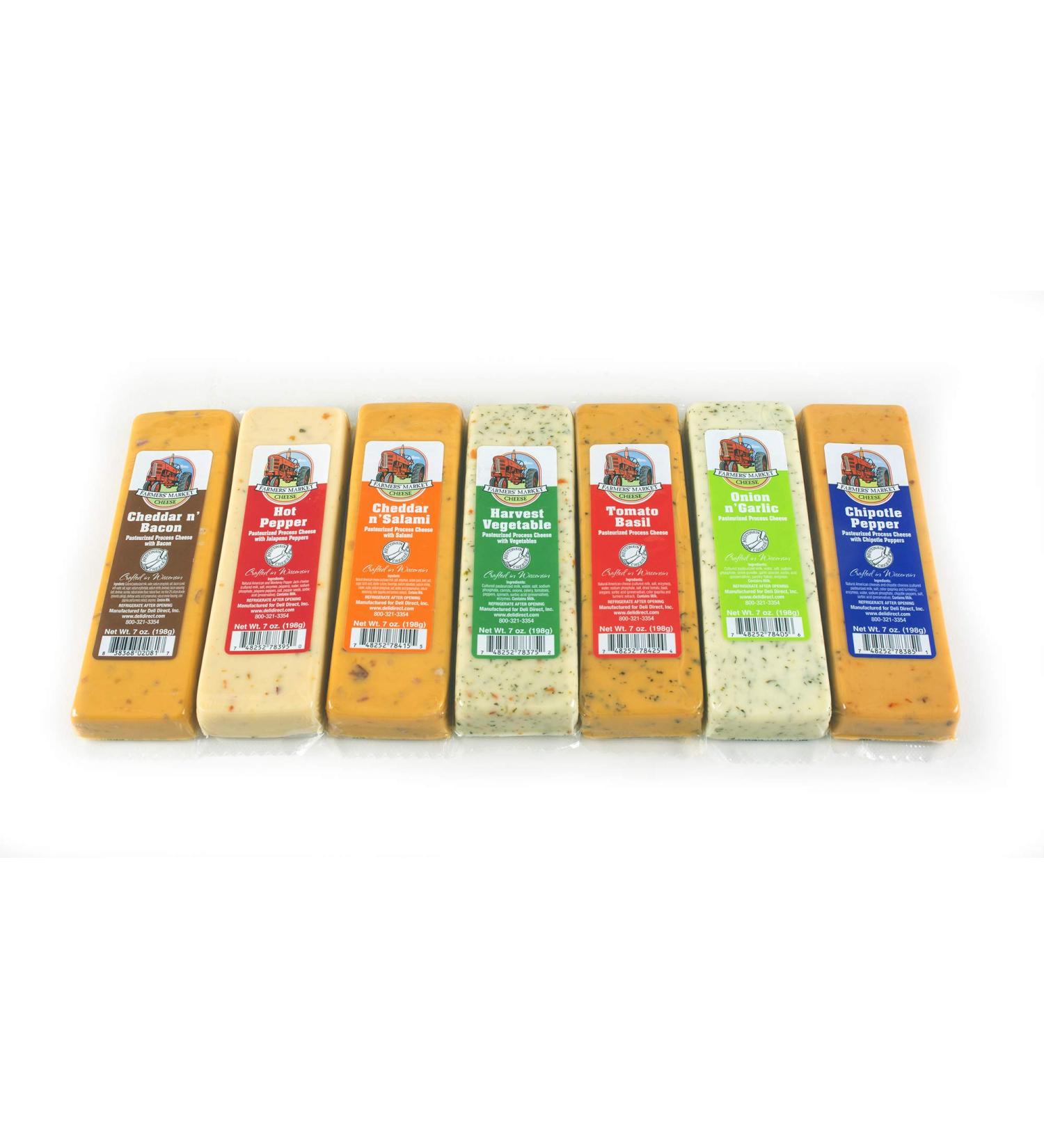 Farmers Market Wisconsin Specialty Cheese Blocks - 7oz (Pack of 7) - Buy Online on SooperMarket.com