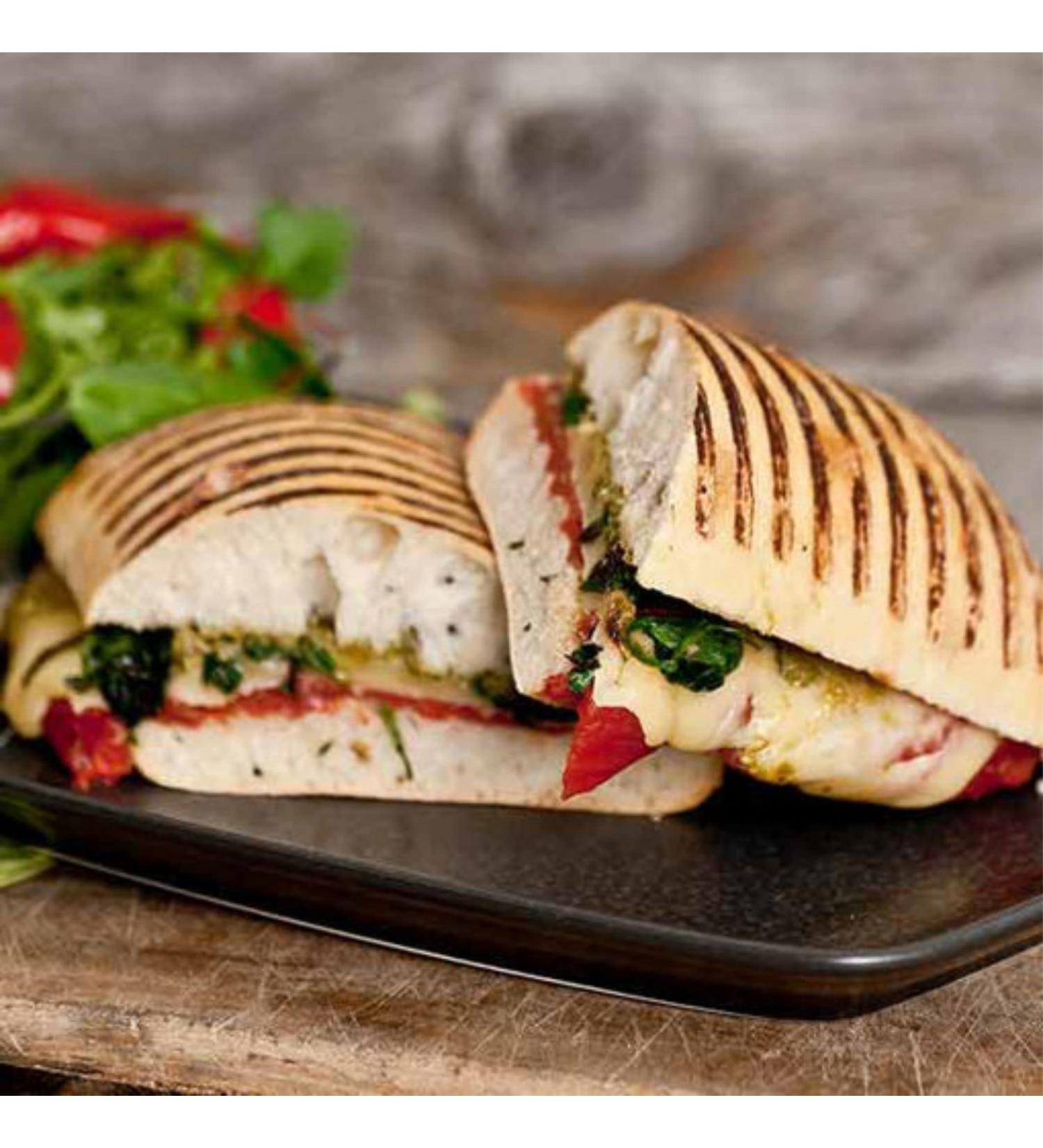 Bar Marked Ciabatta pack of 6 (6x120g) Resturant Quality Ciabatta. for Toasting Great Addition to Sandwich Press Food Grill hob Oven or BBQ Vegetarian suitable