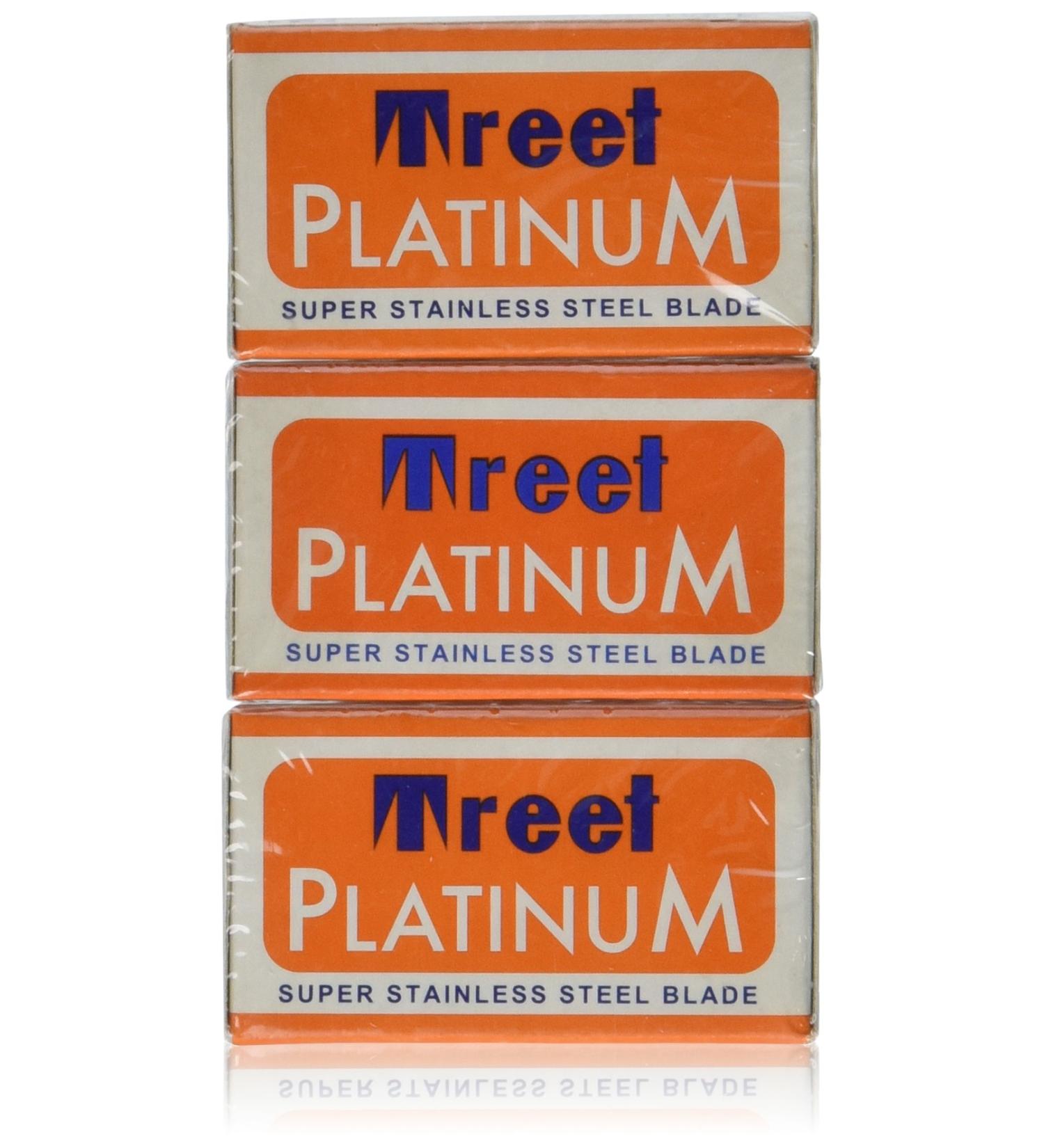 Treet Platinum Super Stainless Double Edge Razor Blade- 30 Ct
