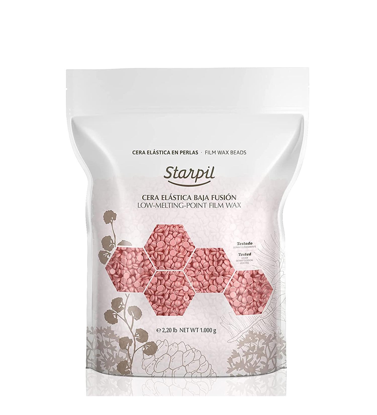 Starpil Wax 1000g Pink Hard Wax Beans - Painless Hair Removal for Face, Bikini, Brazilian - Stripless Wax Beads - Low Temp Polymer Blend - 2.2lb Pack - Buy Online on SooperMarket.com